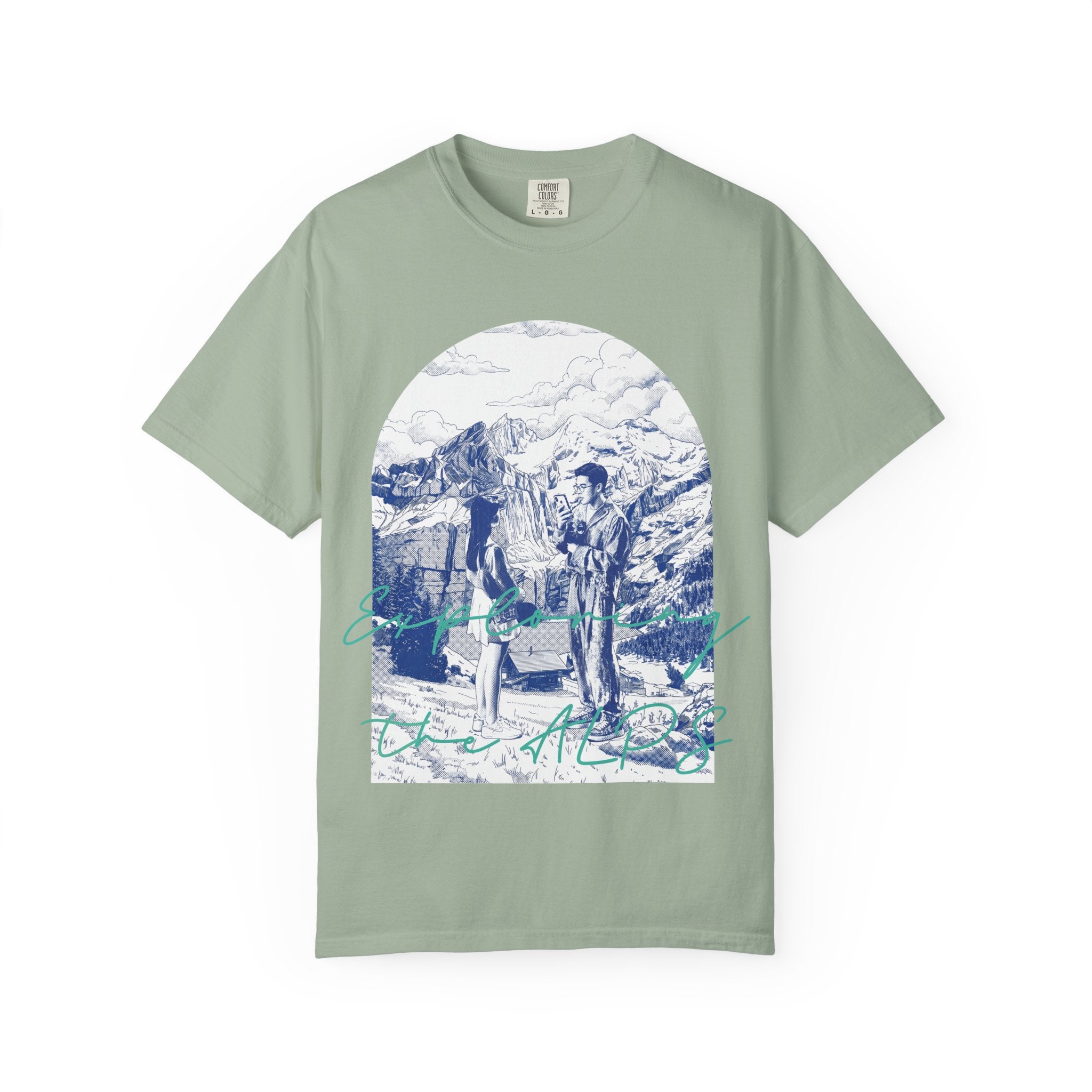 Custom Travel Landmark T-Shirt - Vintage Mountain Adventure Tee, Unique Travel Gift