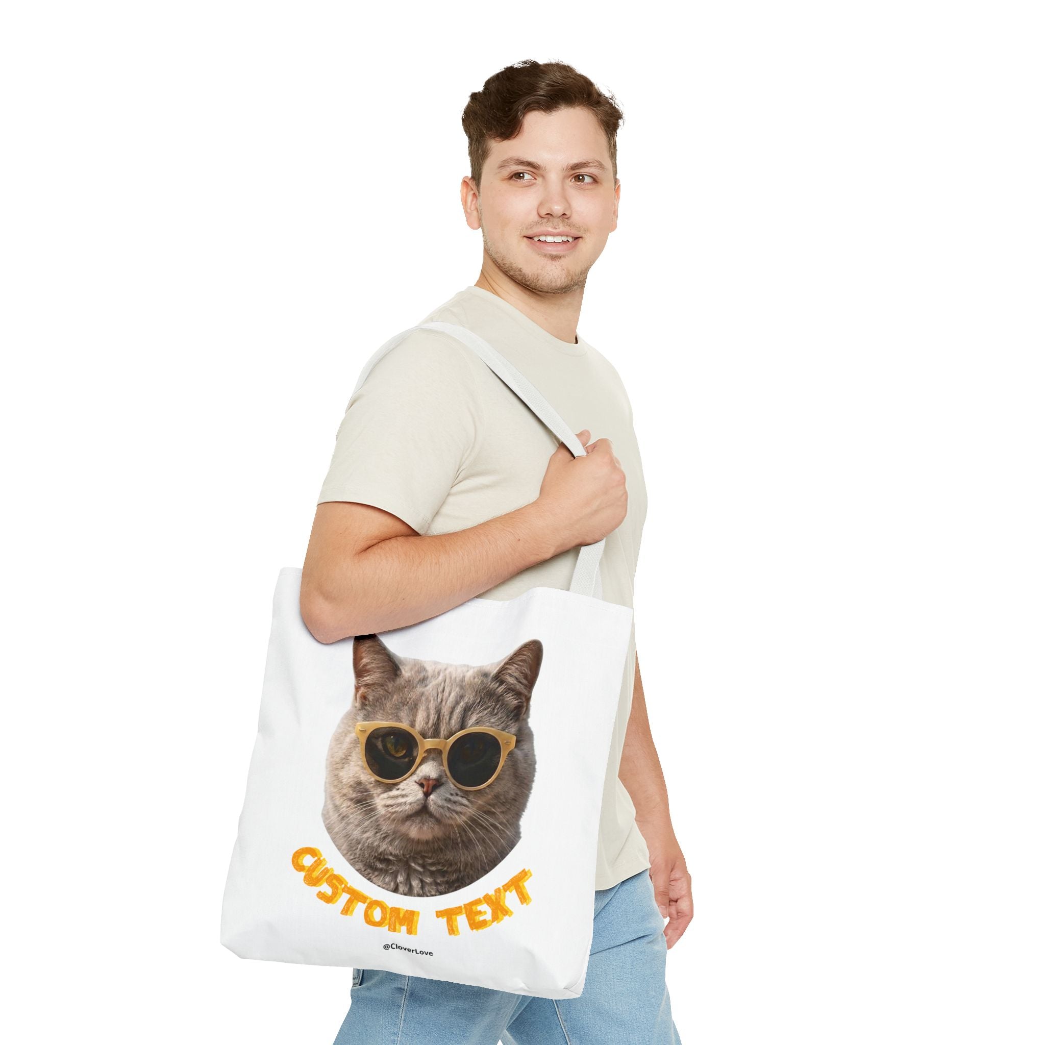 Summer Cat Tote Bag | Funny Cat Lover Beach Canvas Bag