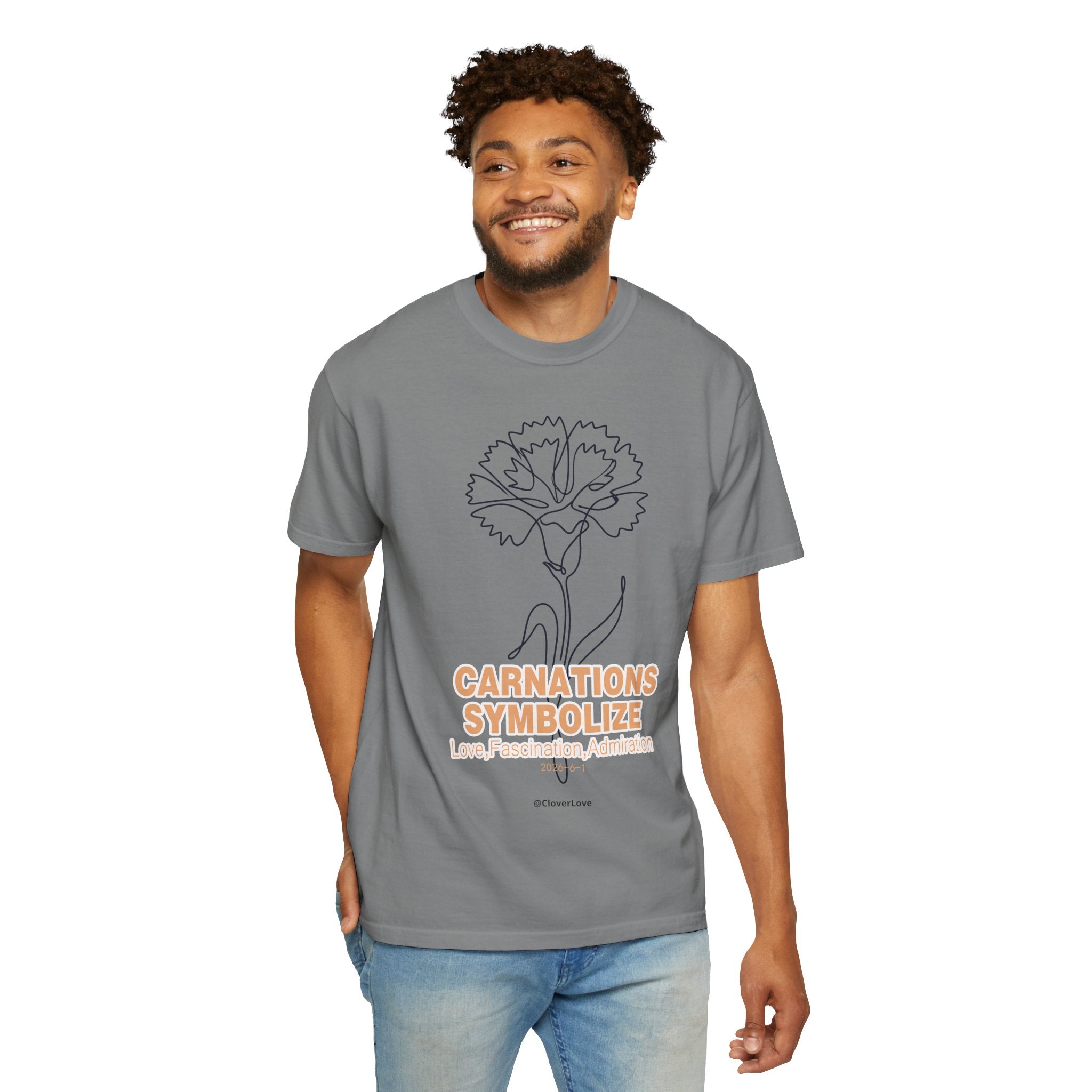 Carnation Flower T-Shirt - Birth Flower Shirt for Women, Flower Lover Gift