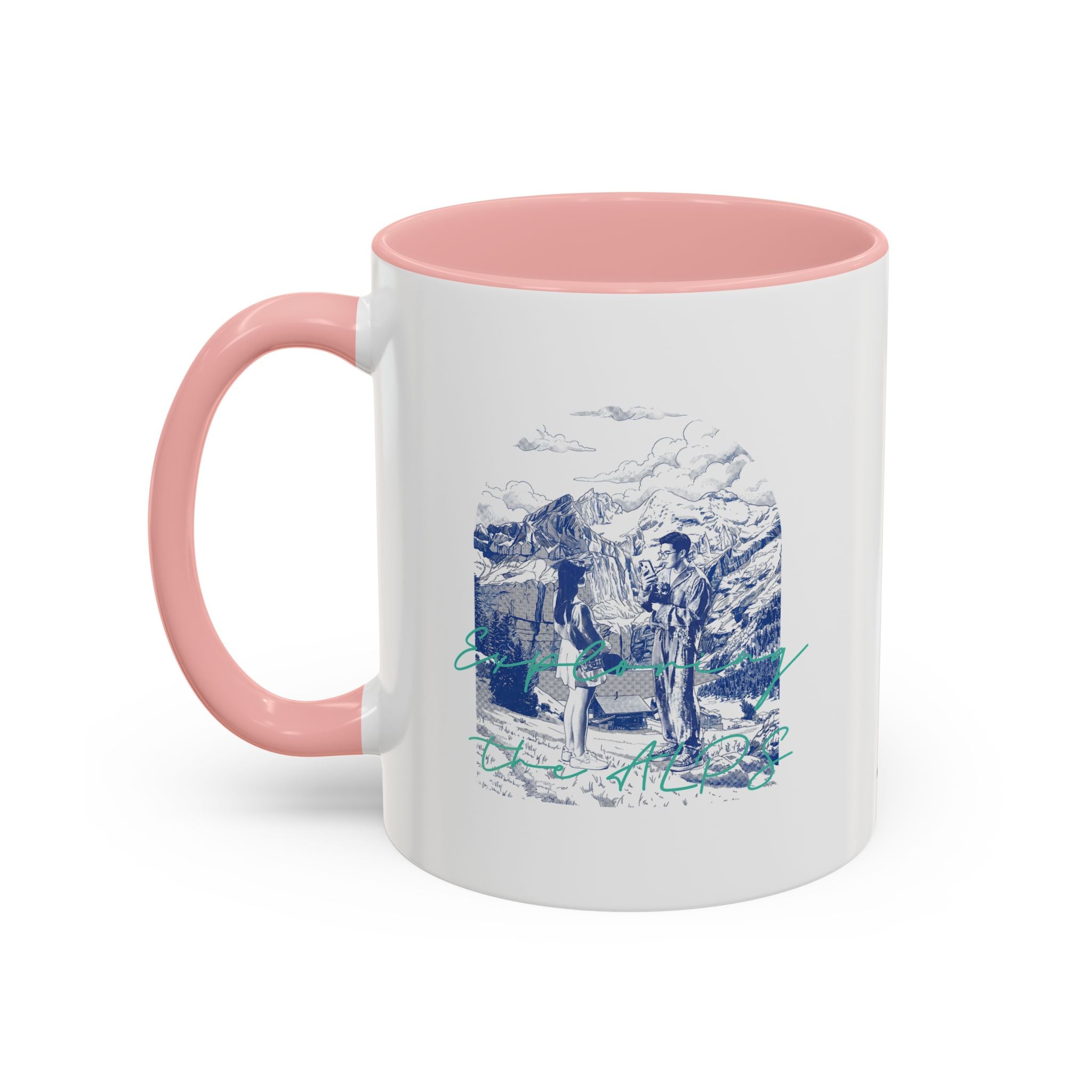 Explore The Alps Travel Mug - Mountain Adventure Coffee Cup