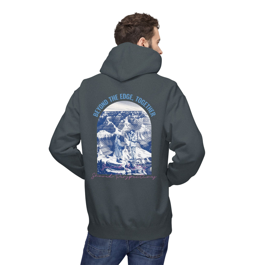 Beyond The Horizon Custom Travel Hoodie, Scenic Landmark Couple Gift