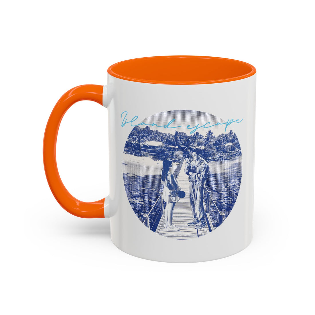 Island Escape Travel Mug - Tropical Beach Coffee Cup for Travelers