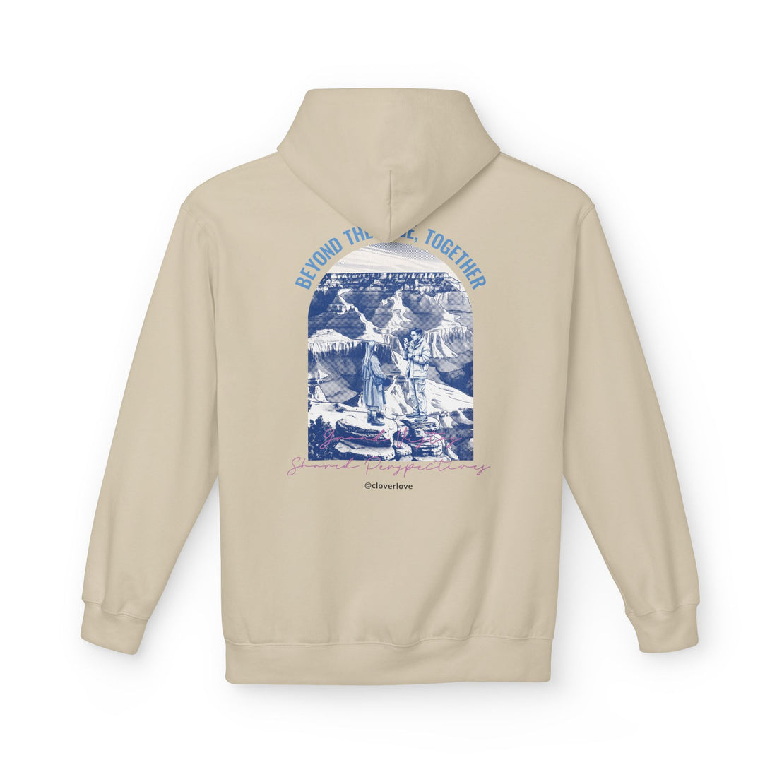 Beyond The Horizon Personalisierter Reise-Hoodie, Landschaftswahrzeichen Paar Geschenk