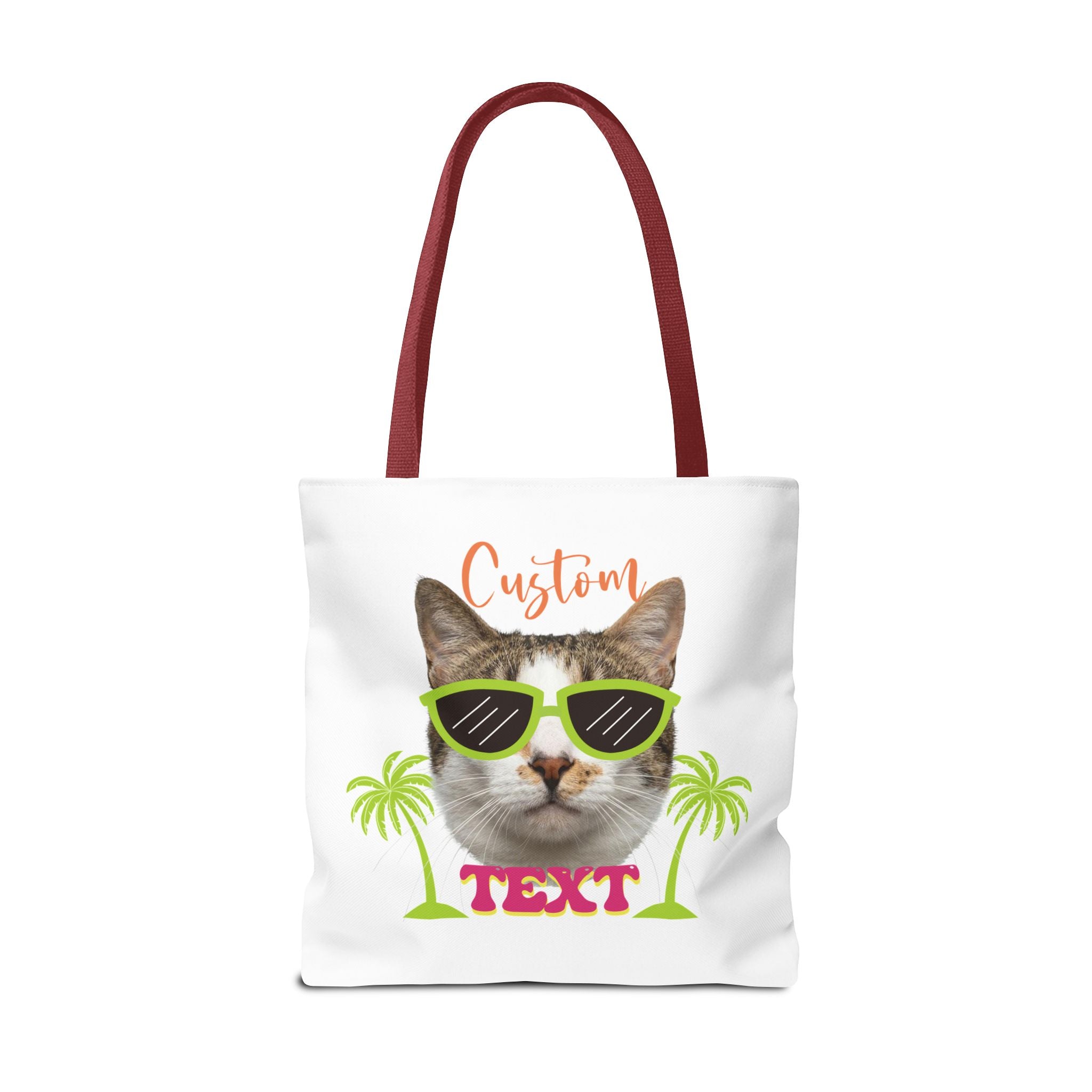 Custom Cat Tote Bag | Personalized Pet Photo Summer Bag