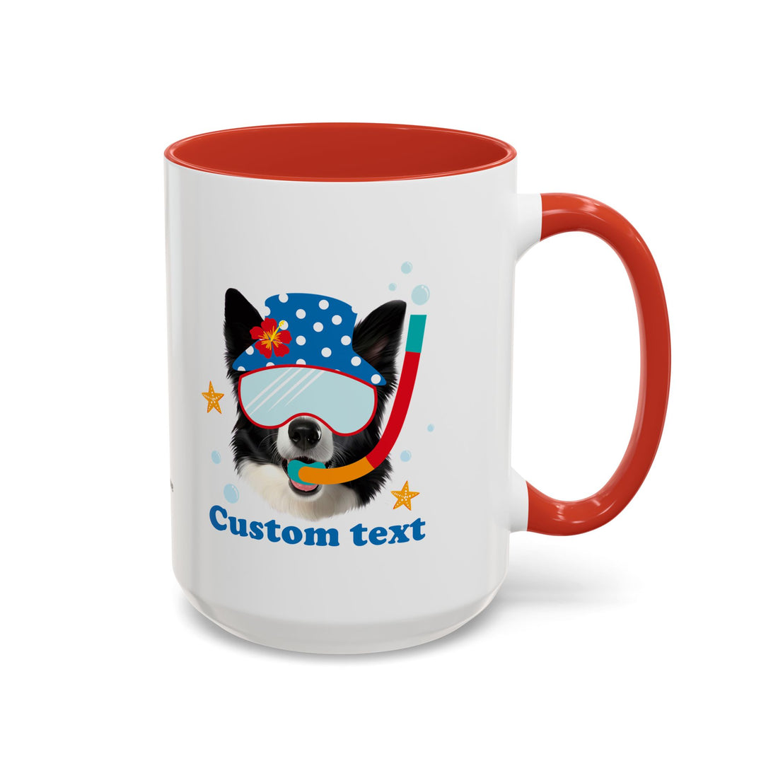 Summer Diving Dog Mug | Personalized Dog Photo Coffee Cup With Custom Text