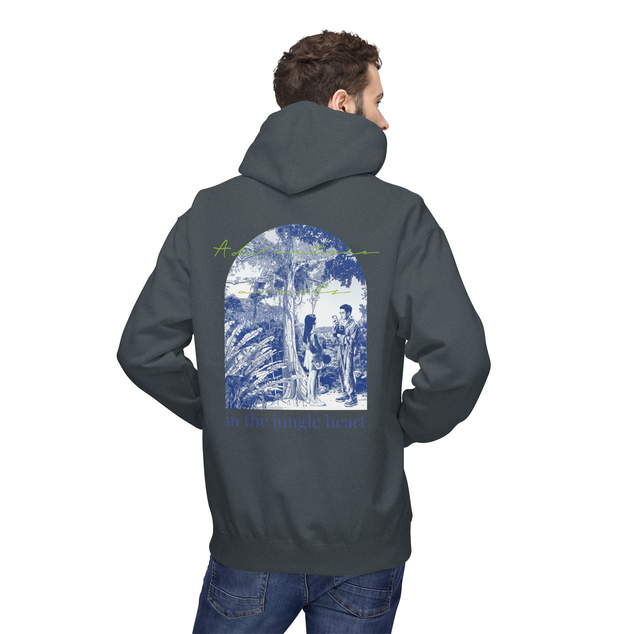 Jungle Adventure Hoodie – Vintage Tropical Travel Graphic Pullover Sweatshirt