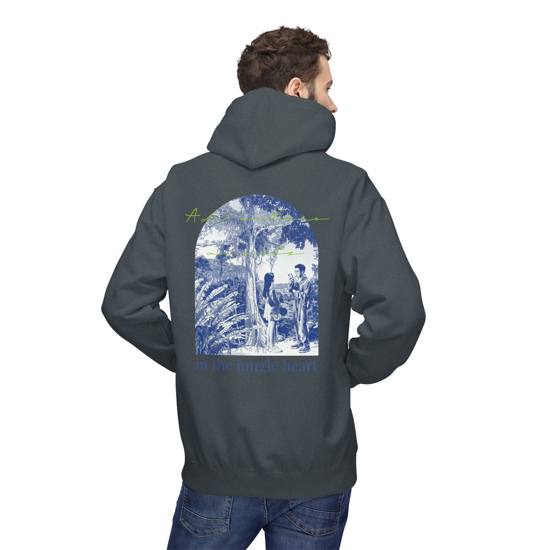 Jungle Adventure Hoodie – Vintage Tropical Travel Graphic Pullover Sweatshirt