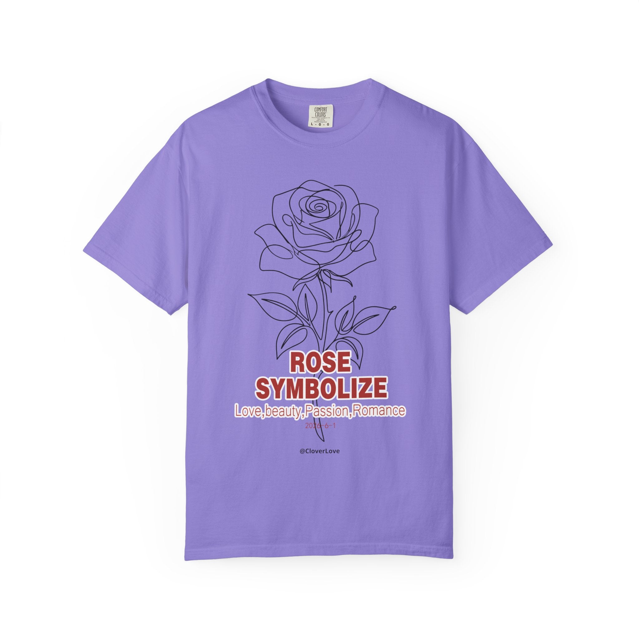 Rose Flower T-Shirt - Romantic Botanical Graphic Shirt for Flower Lovers