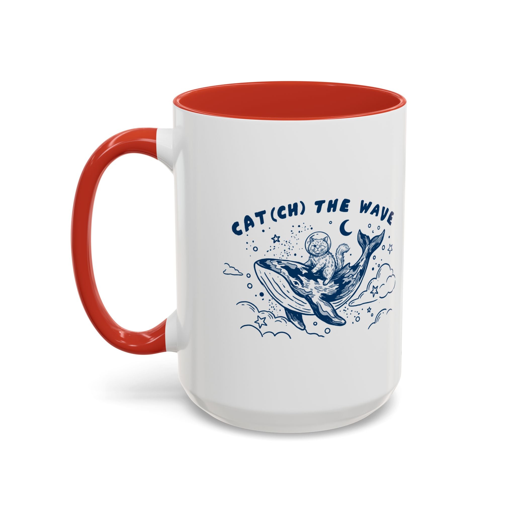 Cat's Wave Adventure Mug - Cute Cat Whale Ocean Coffee Cup