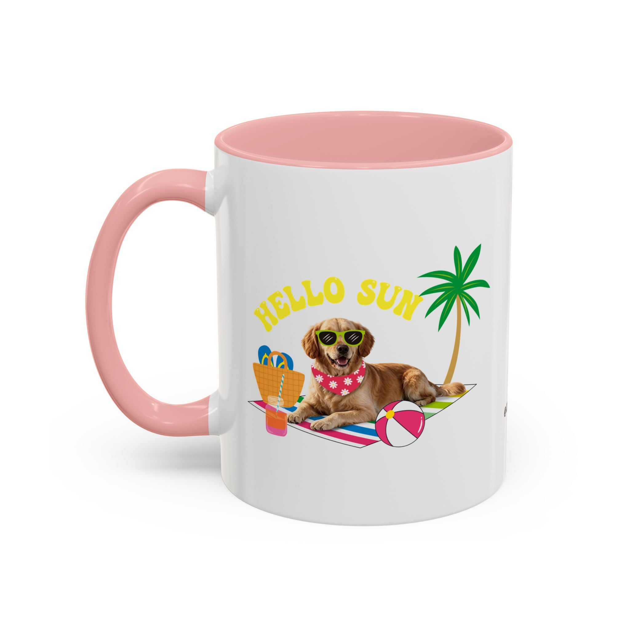 Cute Summer Dog Mug | Personalized Dog Photo Coffee Cup With Custom Text