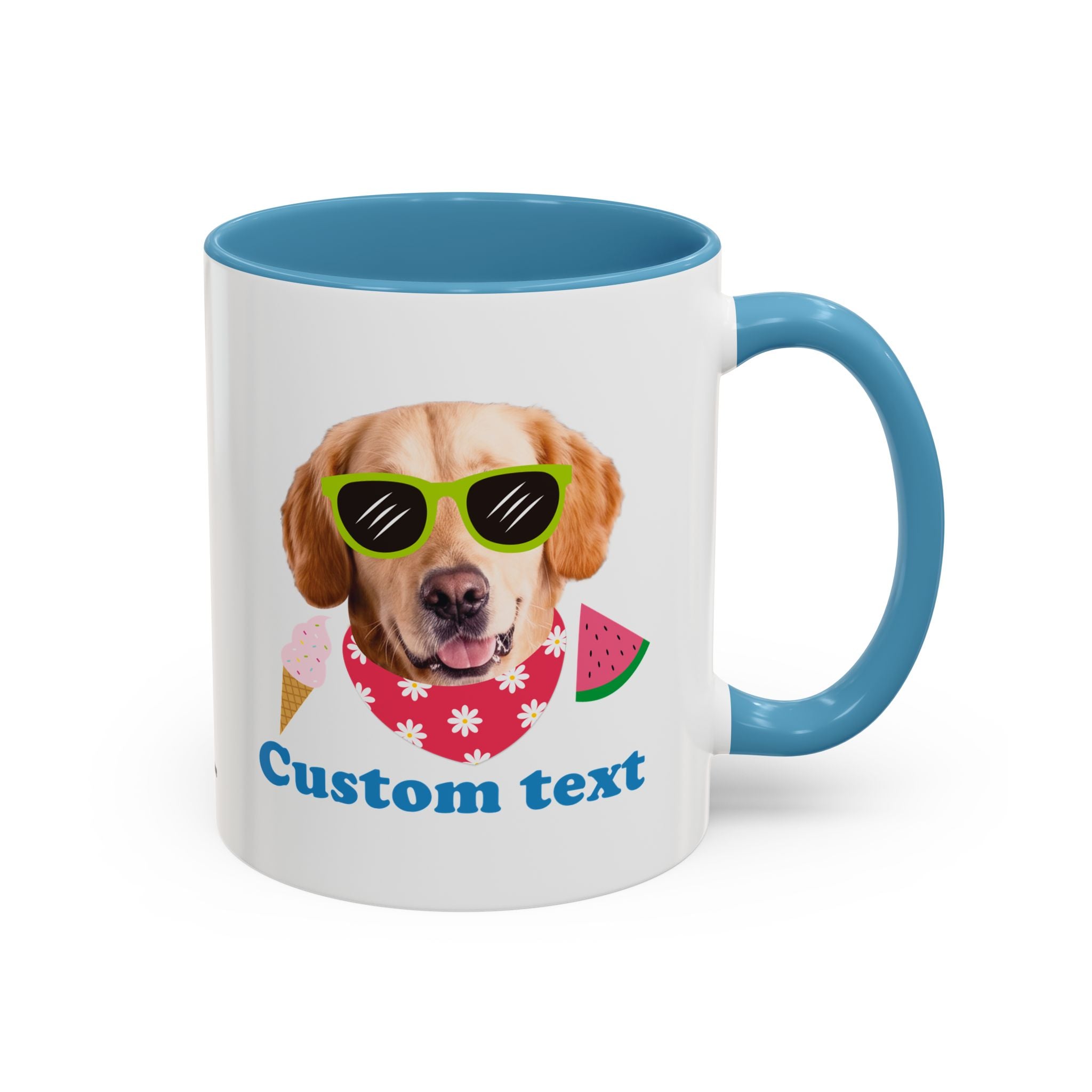 Süße Sommer Hunde-Tasse | Personalisierte Hunde-Foto-Kaffeetasse mit individuellem Text