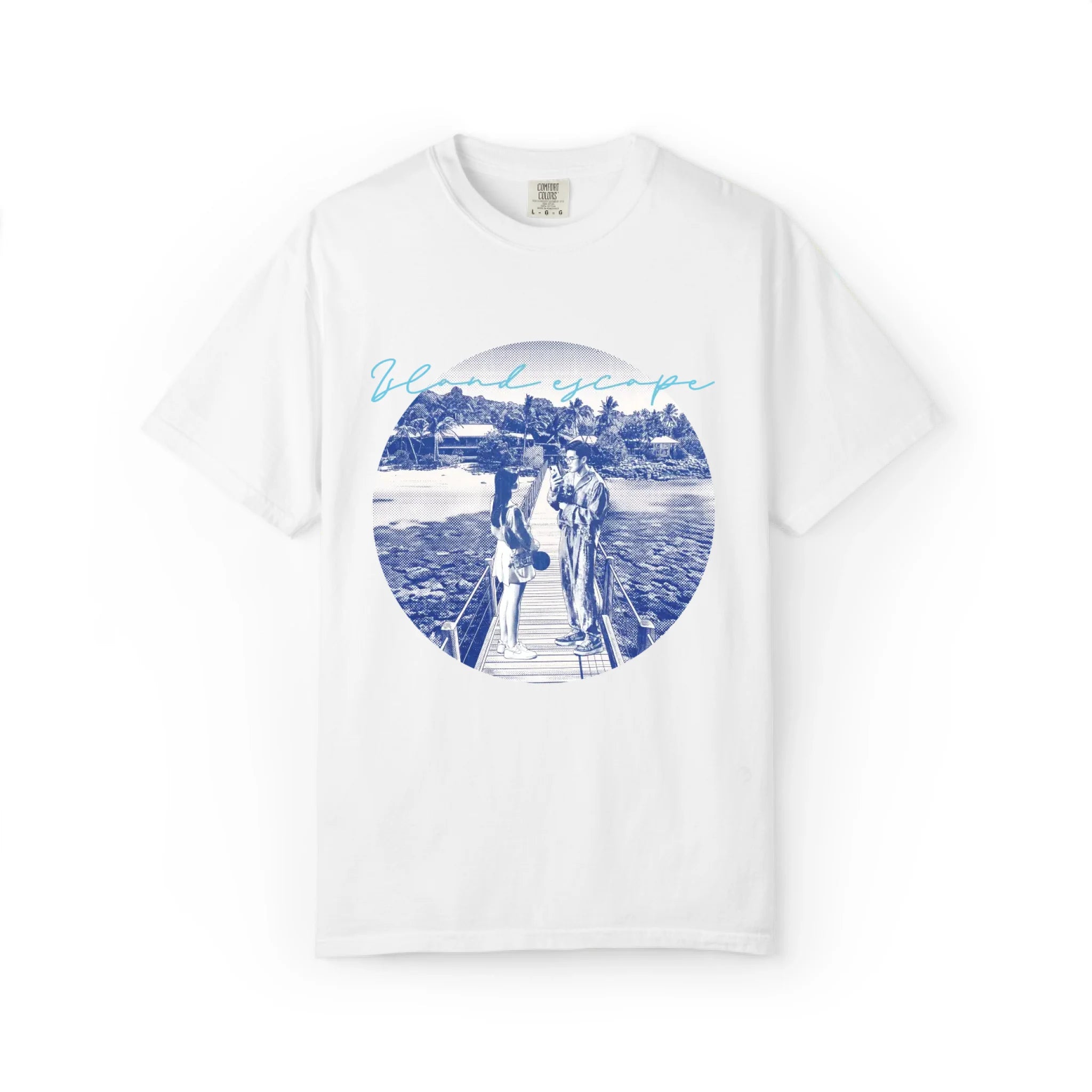 Island Escape Tropical Dock Graphic Tee