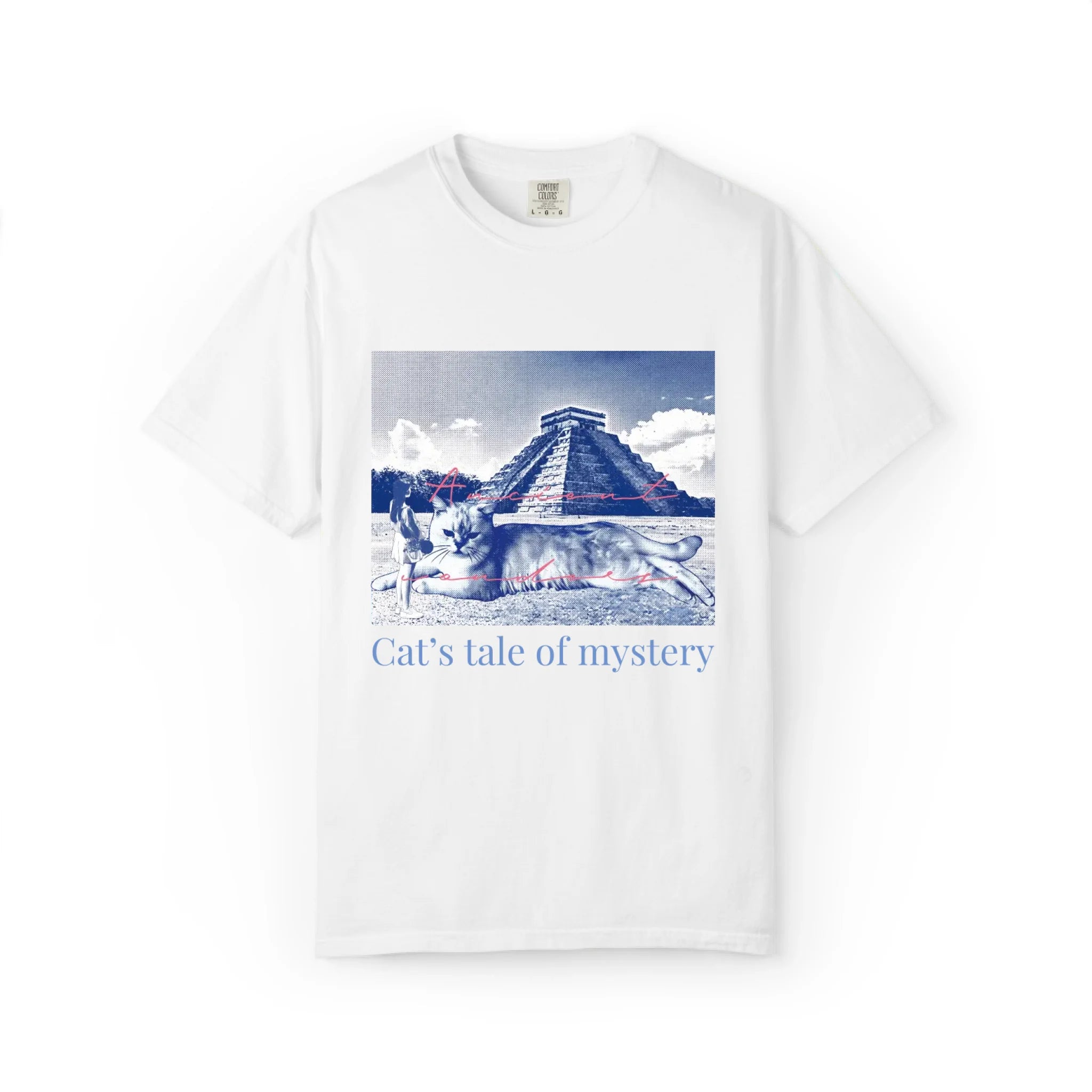 Mayan Pyramid Giant Cat Mystery Graphic Tee