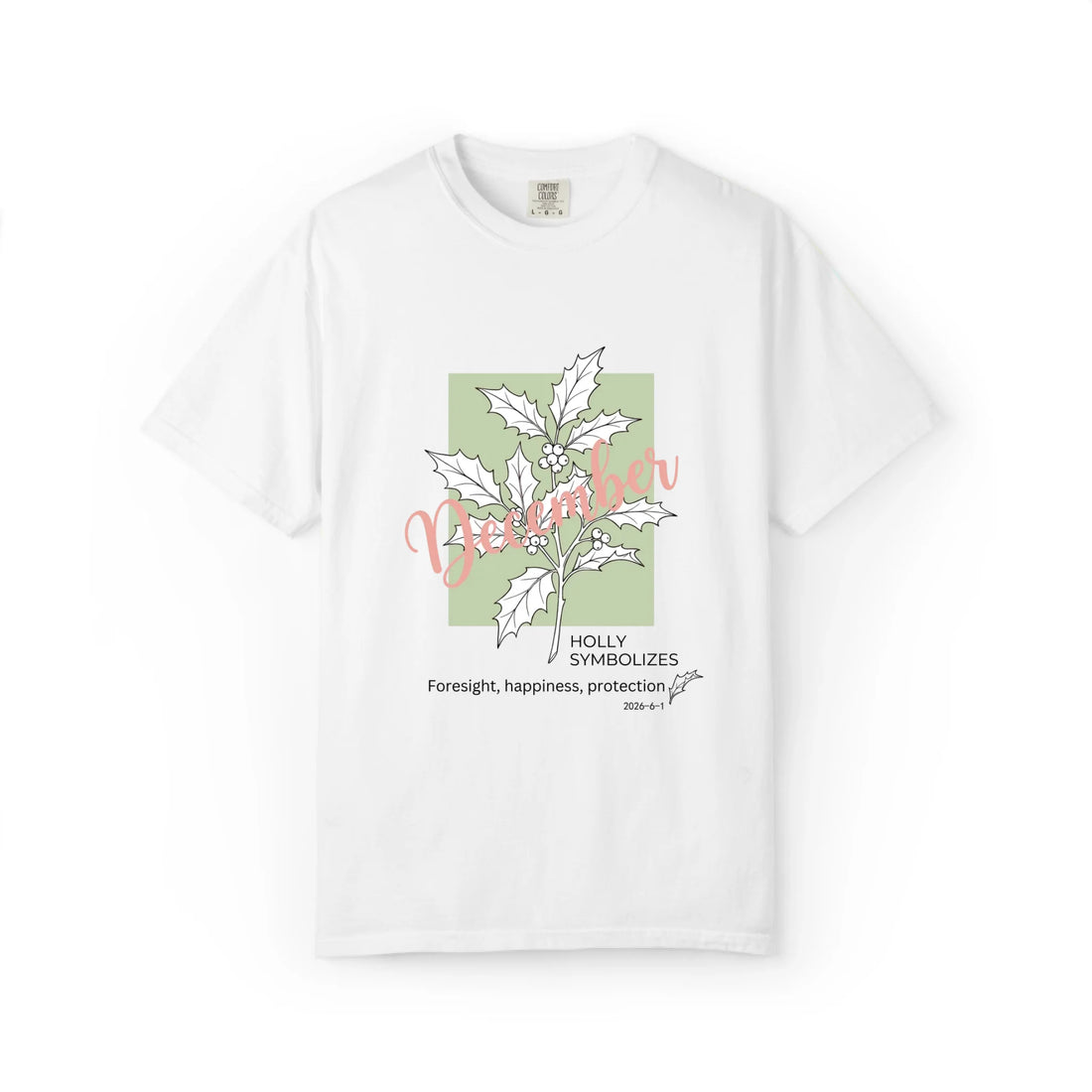 December Birth Flower: Holly Graphic Tee