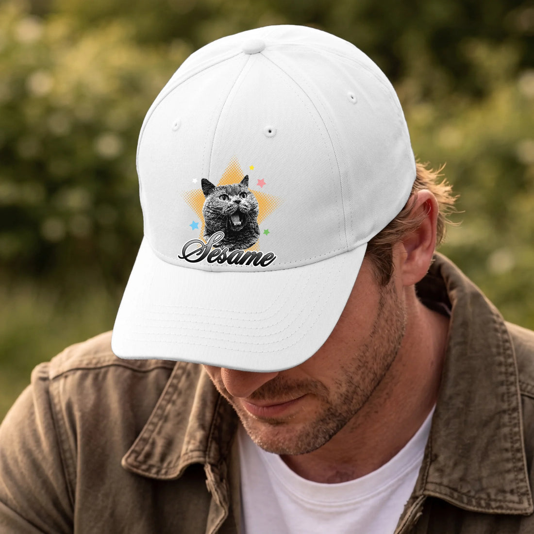 Front, Hat White-D