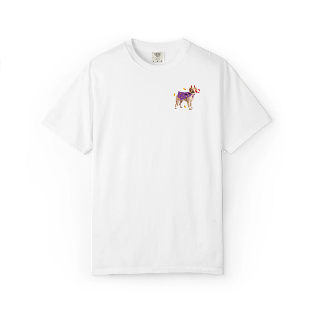 Halloween Devil Horns Custom Pet T-Shirt