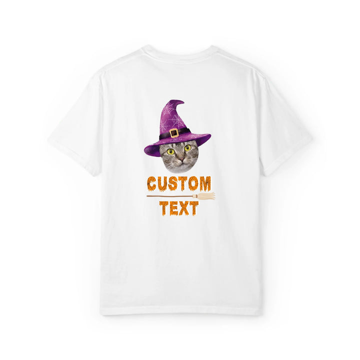 Halloween Purple Witch Hat Custom Pet T-Shirt