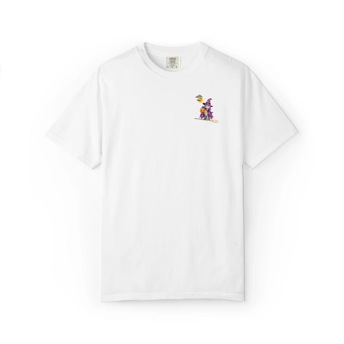 Halloween Purple Witch Hat Custom Pet T-Shirt