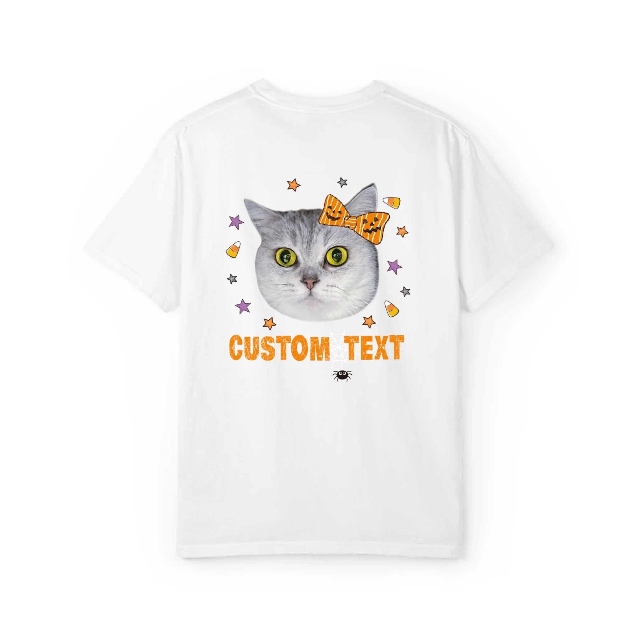 Halloween Pumpkin Bow Custom Pet T-Shirt