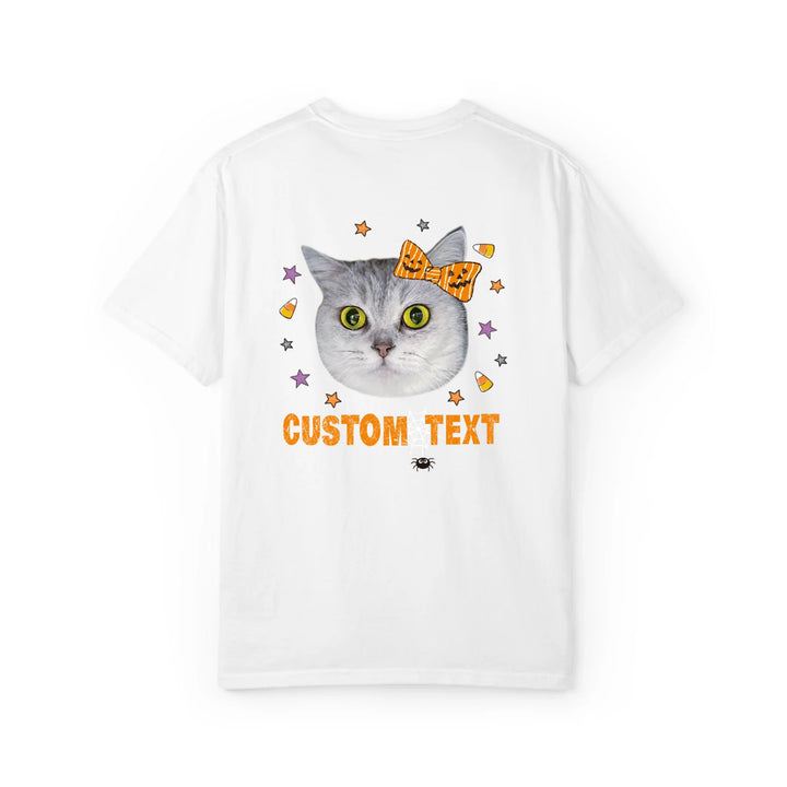 Halloween Pumpkin Bow Custom Pet T-Shirt