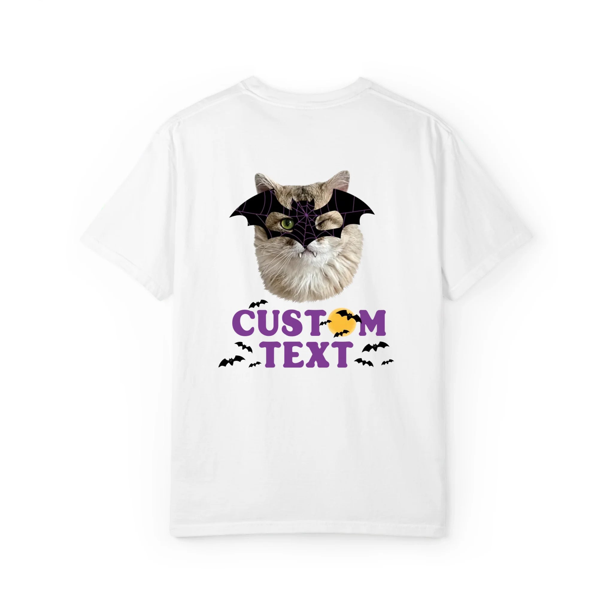 Halloween Bat Mask Custom Pet T-Shirt