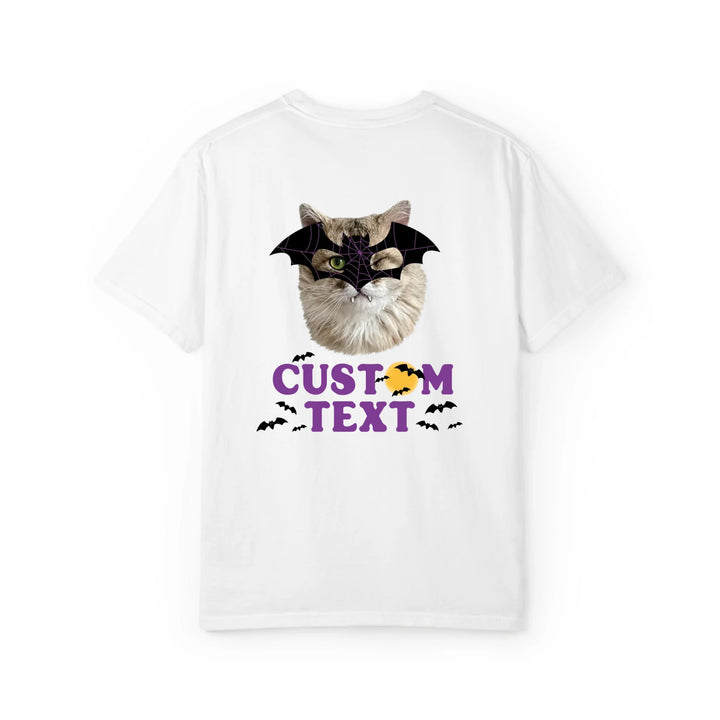 Halloween Bat Mask Custom Pet T-Shirt