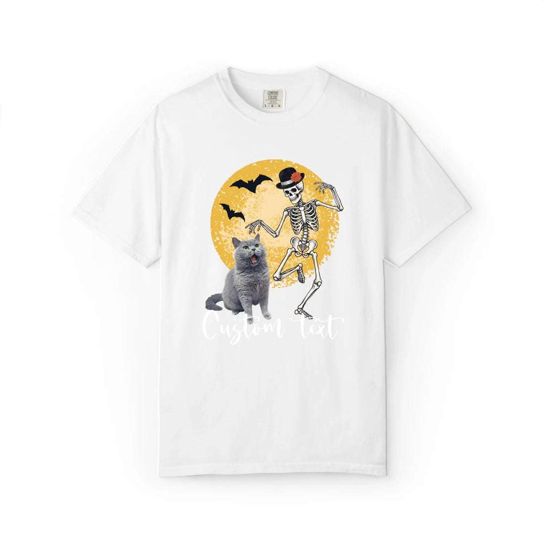 Halloween Dancing Skeleton Custom Pet T-Shirt
