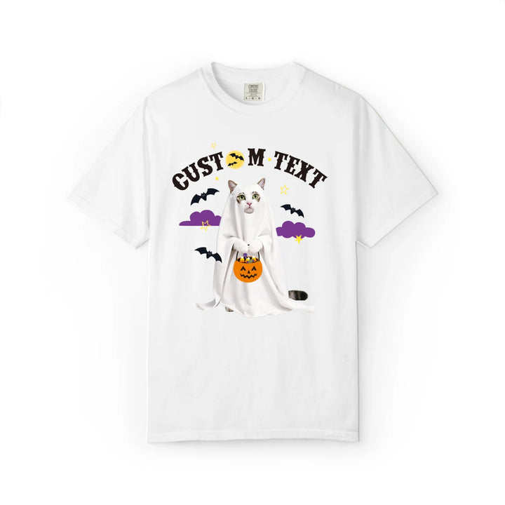 Halloween Ghost Sheet Cat Custom T-Shirt