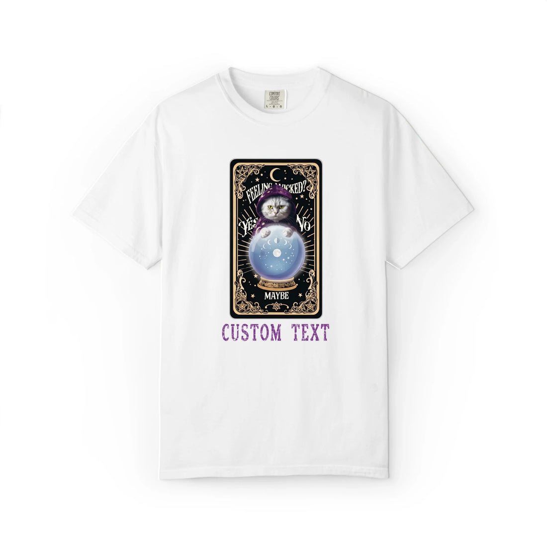 Halloween Tarot Crystal Ball Cat Custom T-Shirt