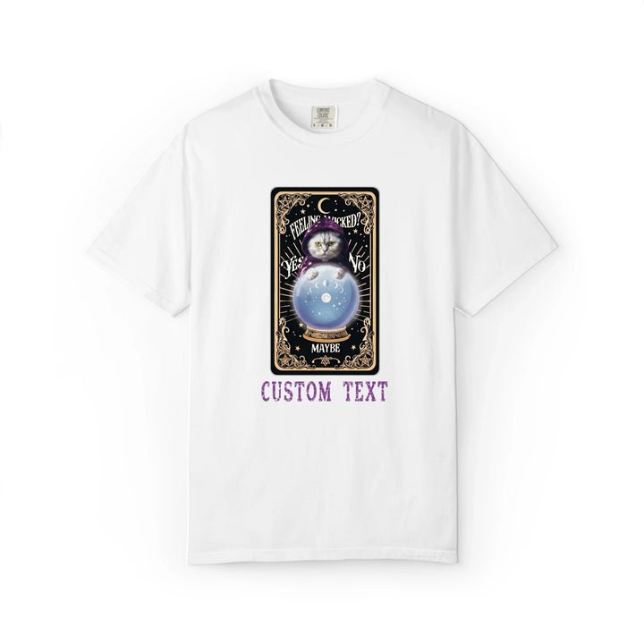 Halloween Tarot Crystal Ball Cat Custom T-Shirt