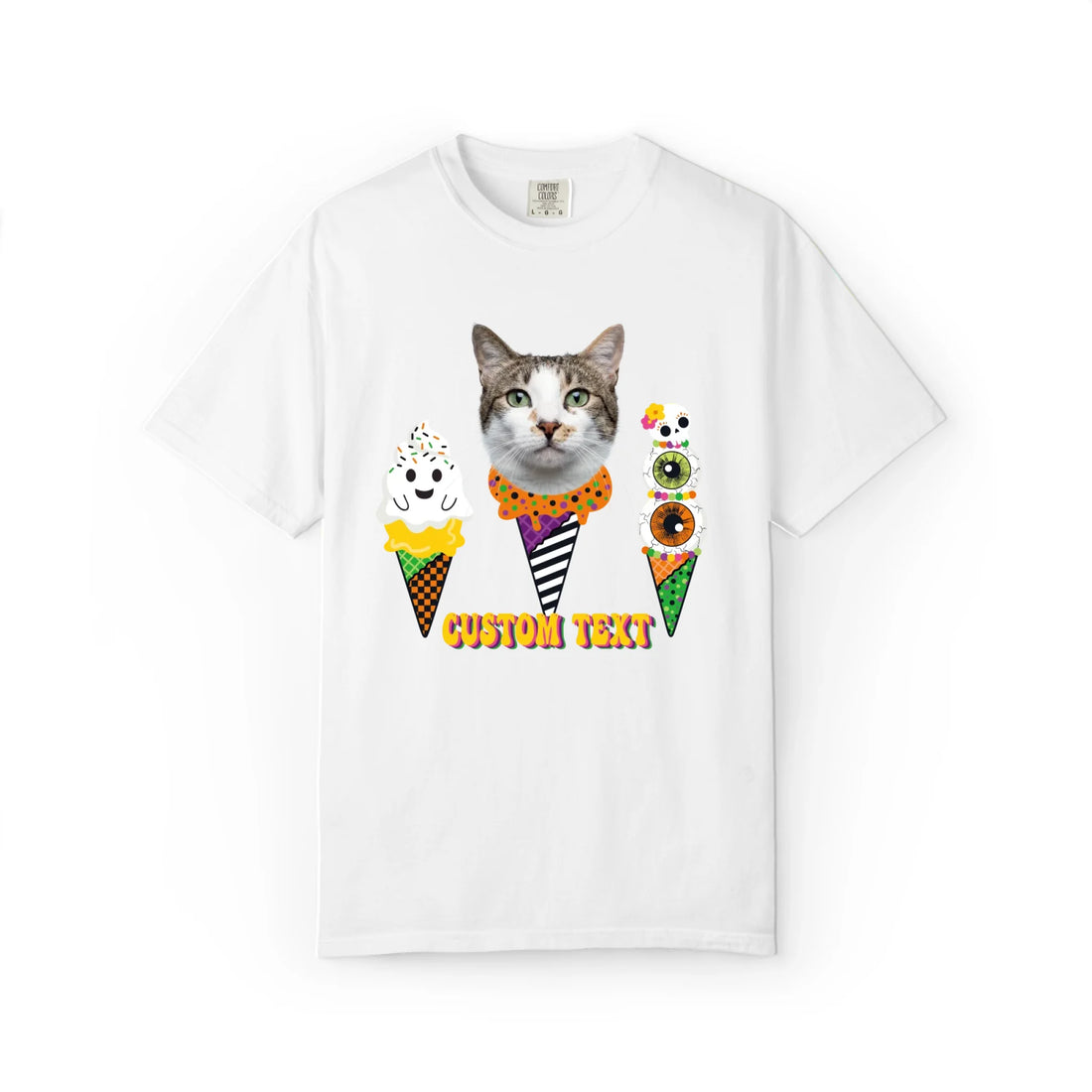 Halloween Spooky Ice Cream Cat Custom T-Shirt