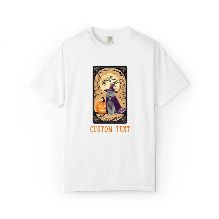 Halloween Tarot Magician Cat Custom T-Shirt