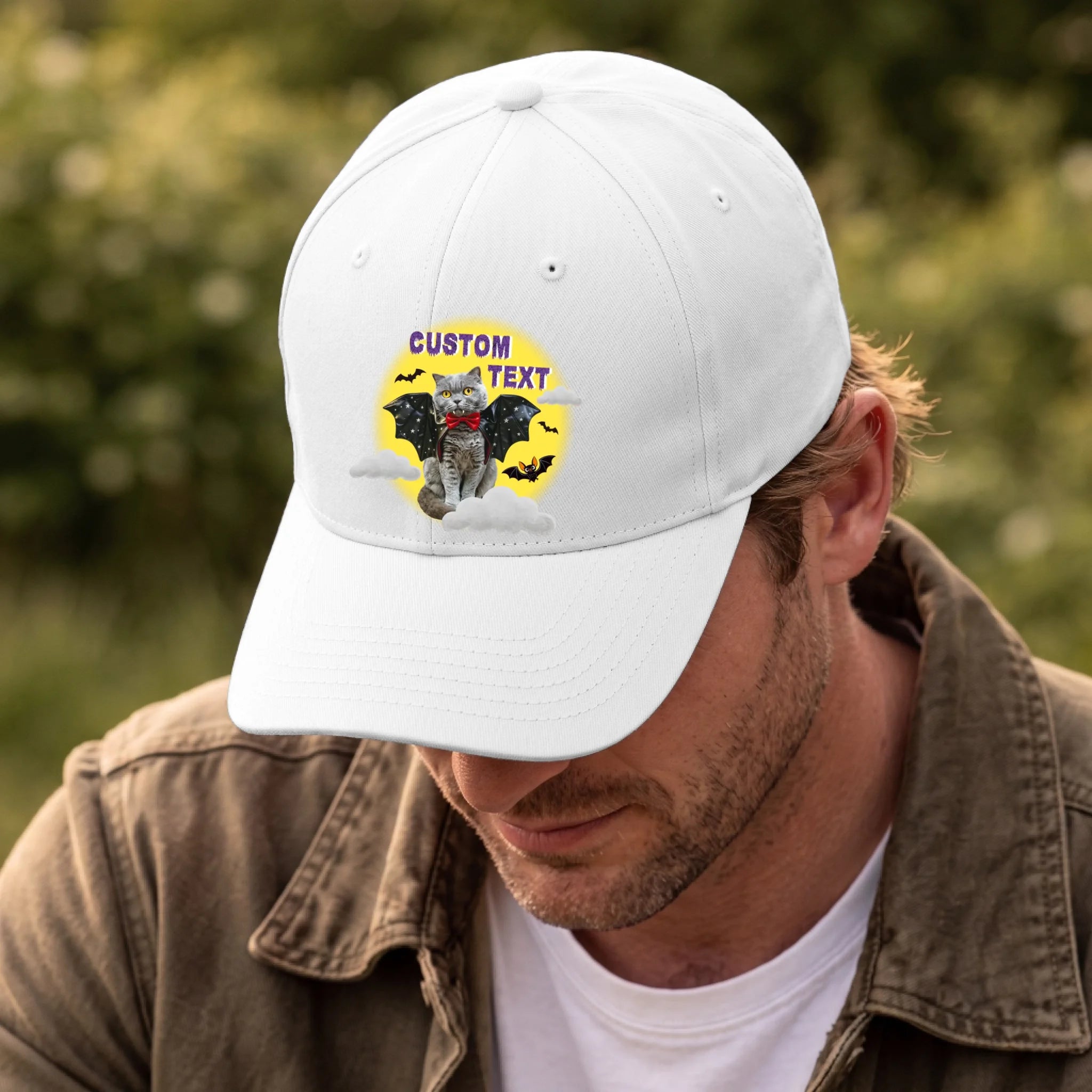 Front, Hat White-D