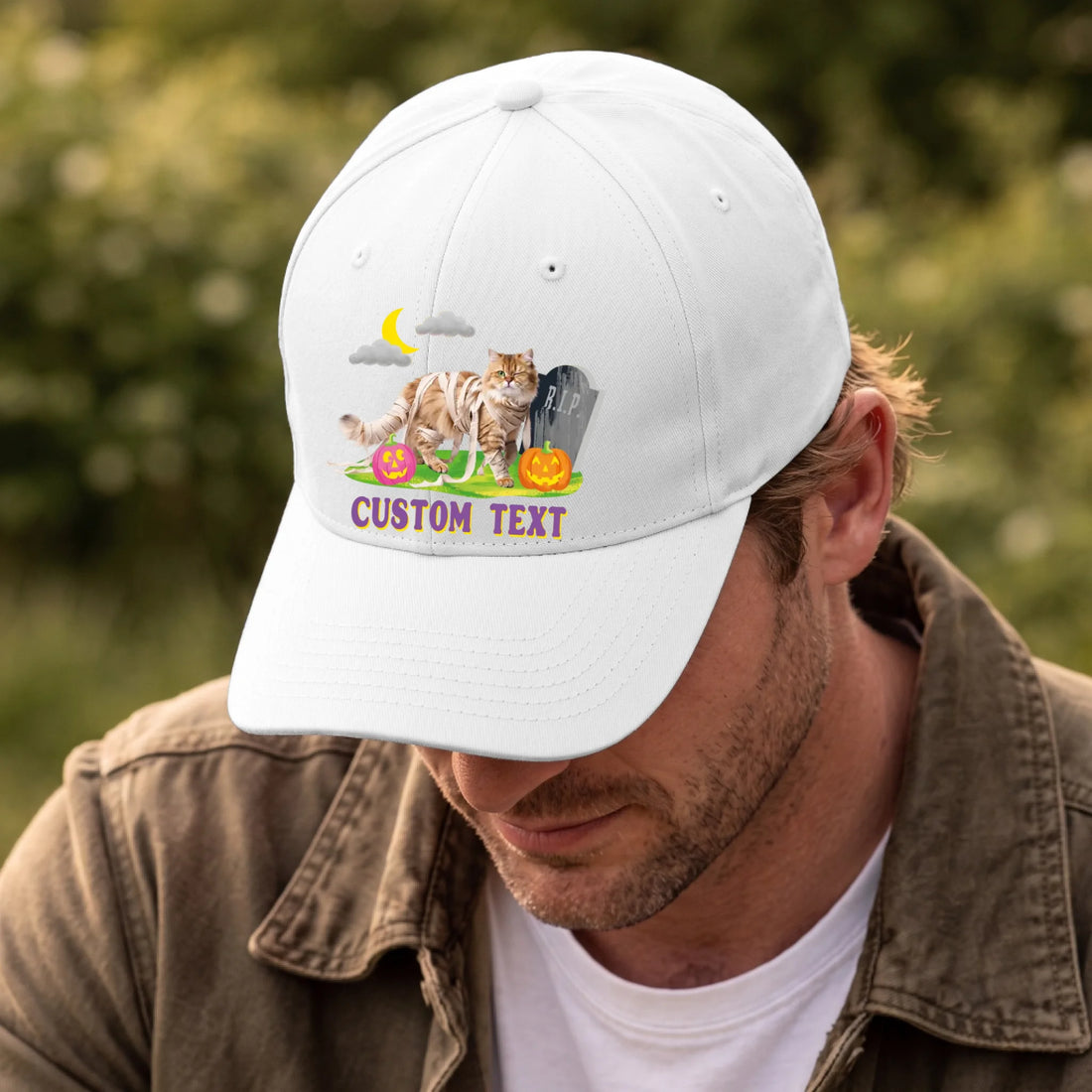 Front, Hat White-D