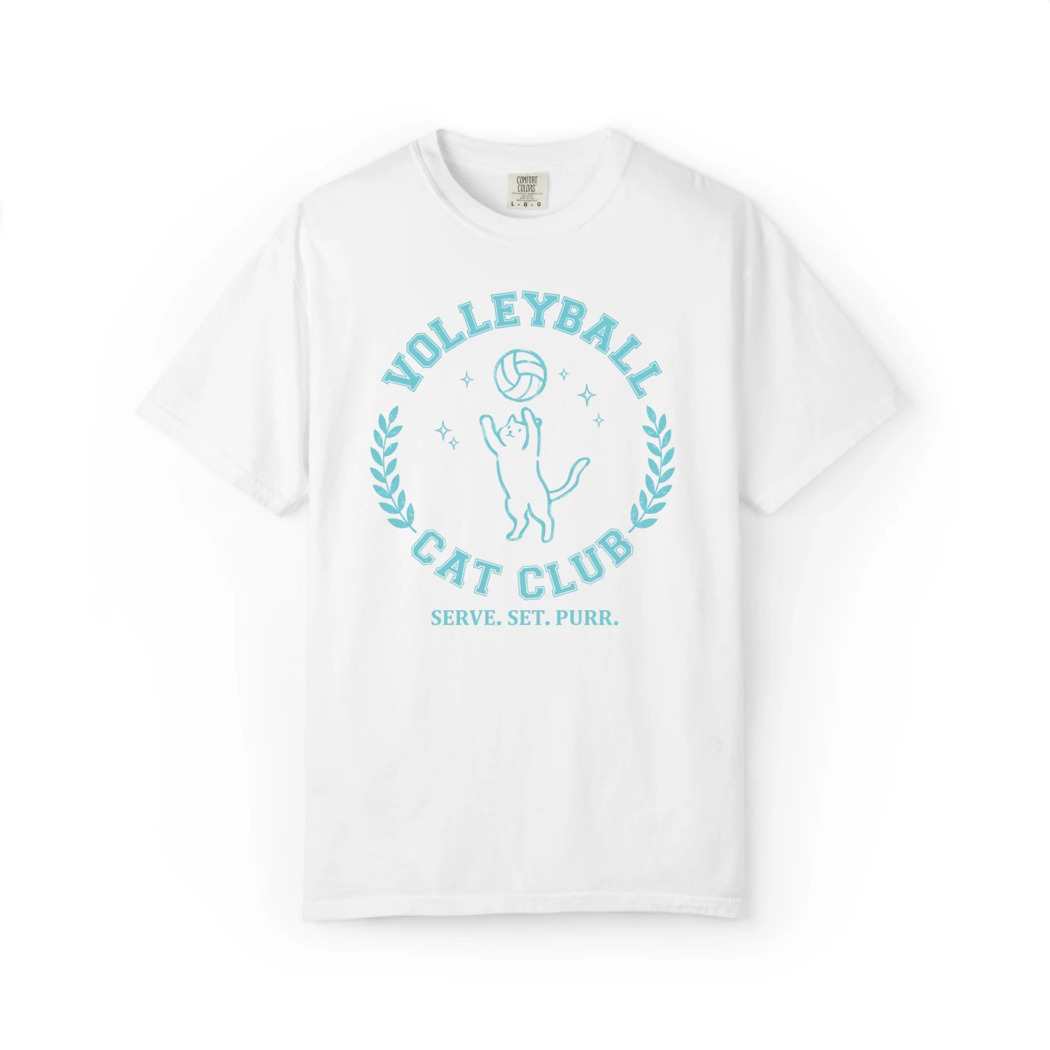 Volleyball Cat Club "Serve Set Purr" T-Shirt