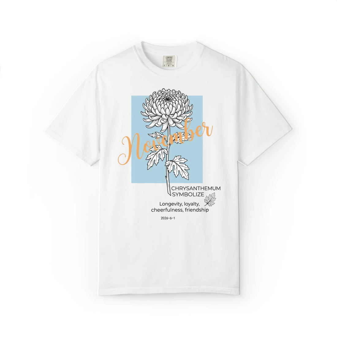 November Birth Flower: Chrysanthemum Graphic Tee