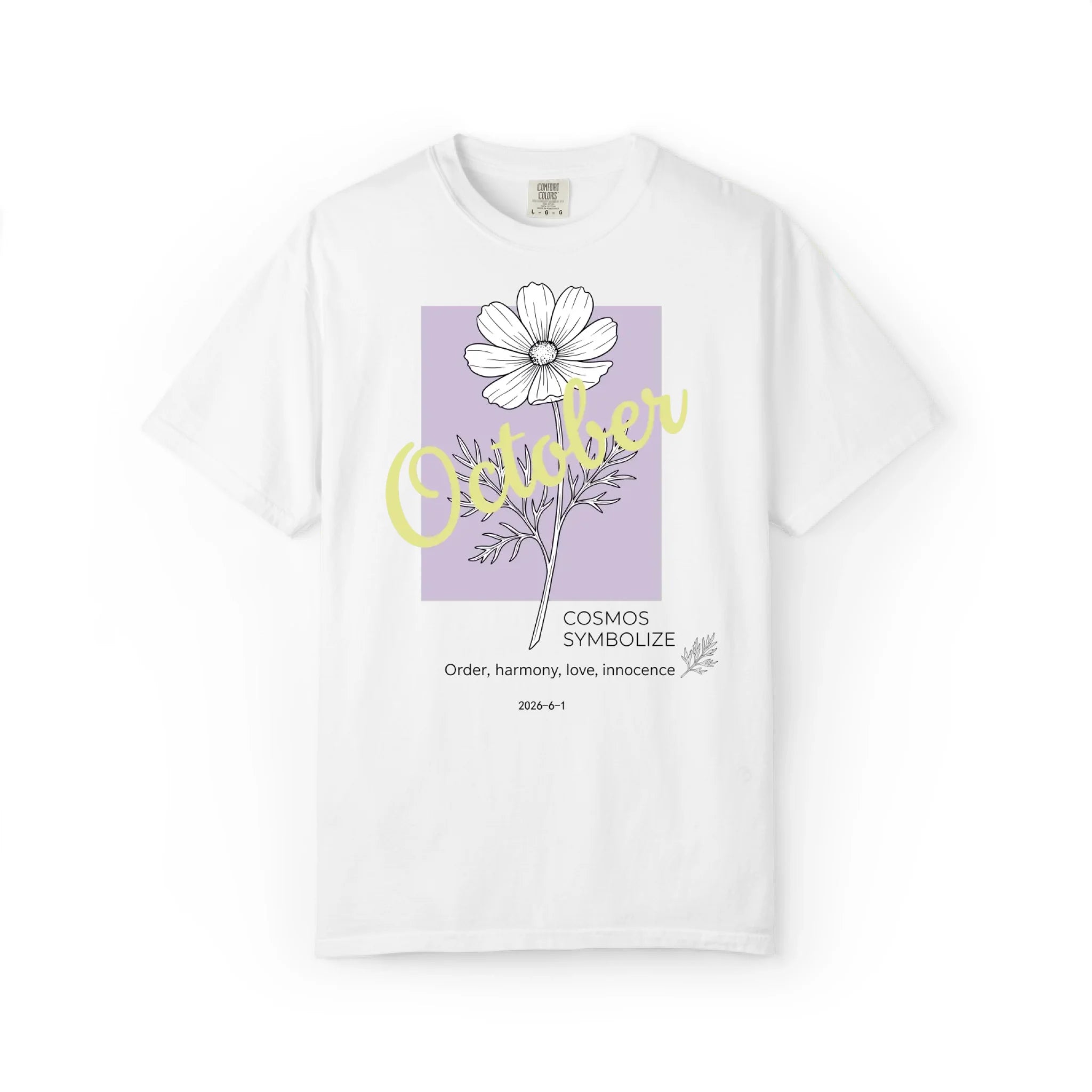 October Birth Flower: Cosmos Graphic Tee