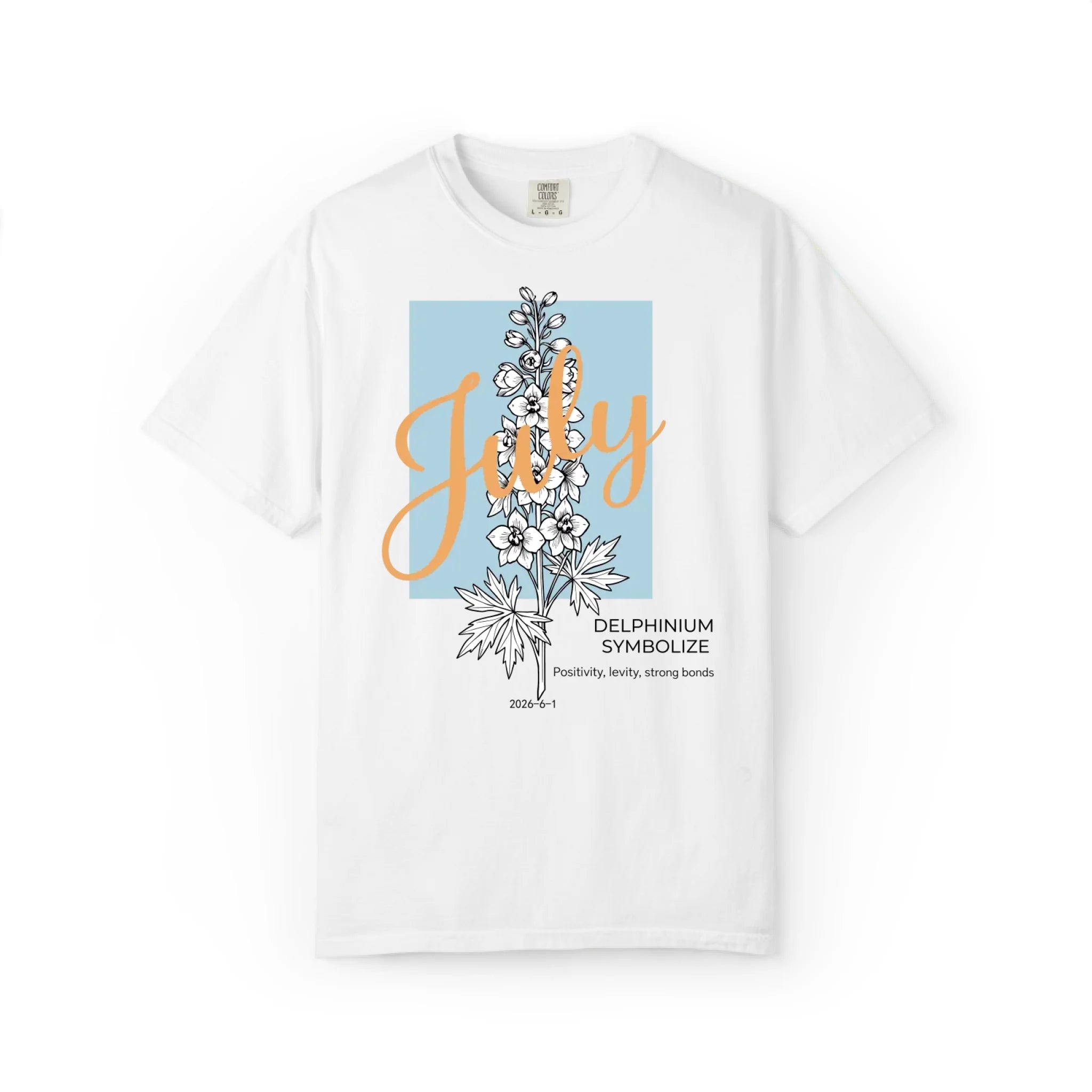 July Birth Flower: Delphinium Graphic Tee