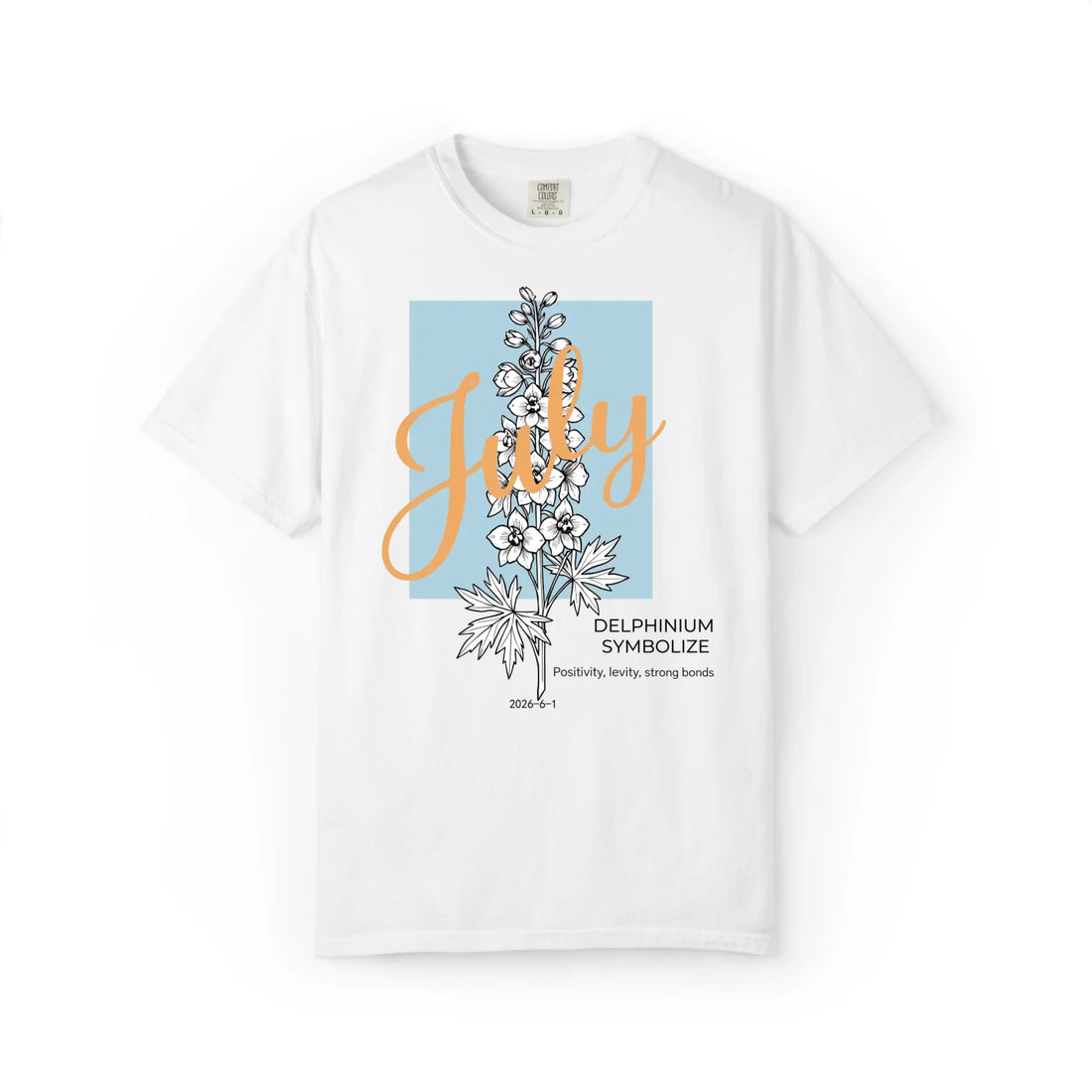 July Birth Flower: Delphinium Graphic Tee