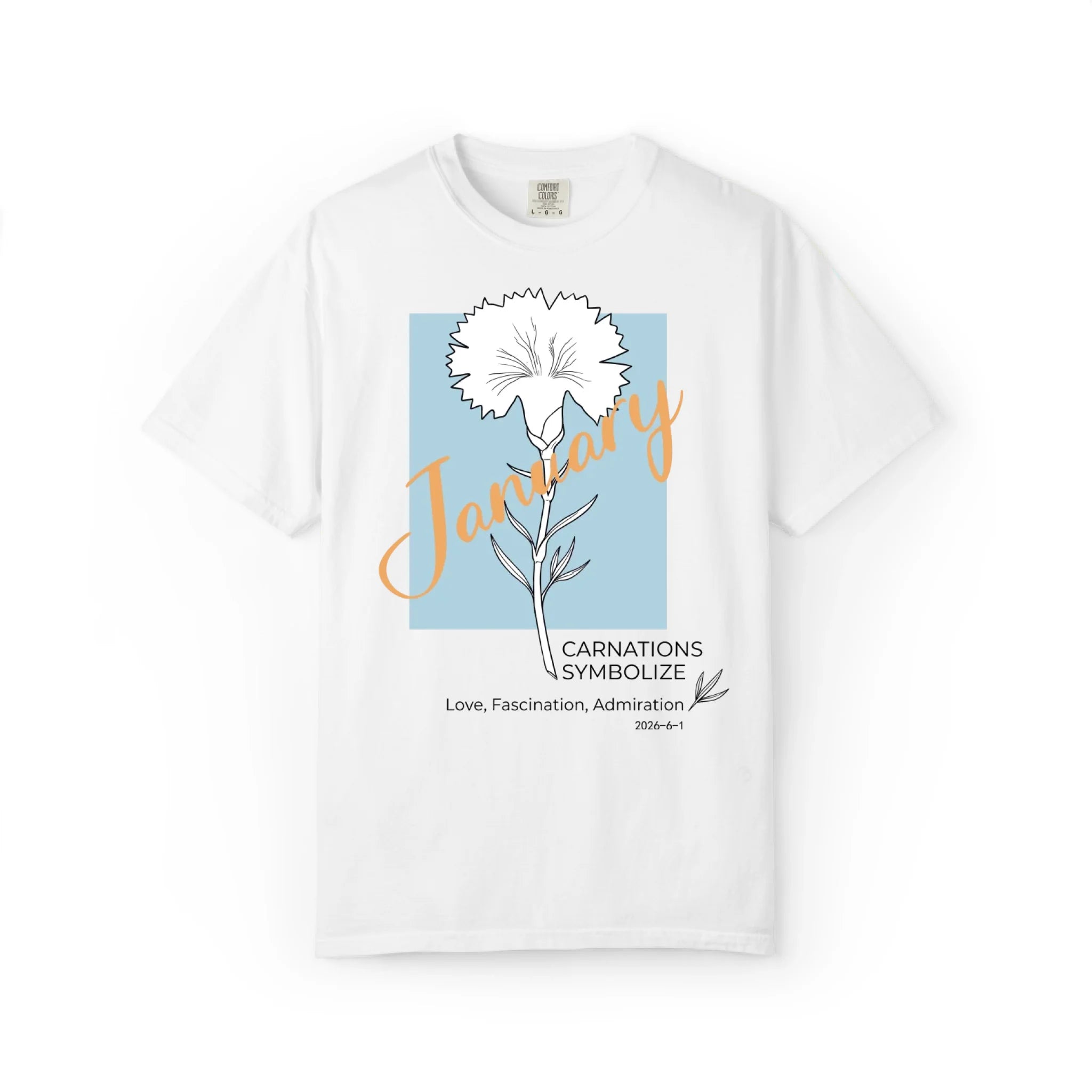 January Birth Flower: Carnation Graphic Tee