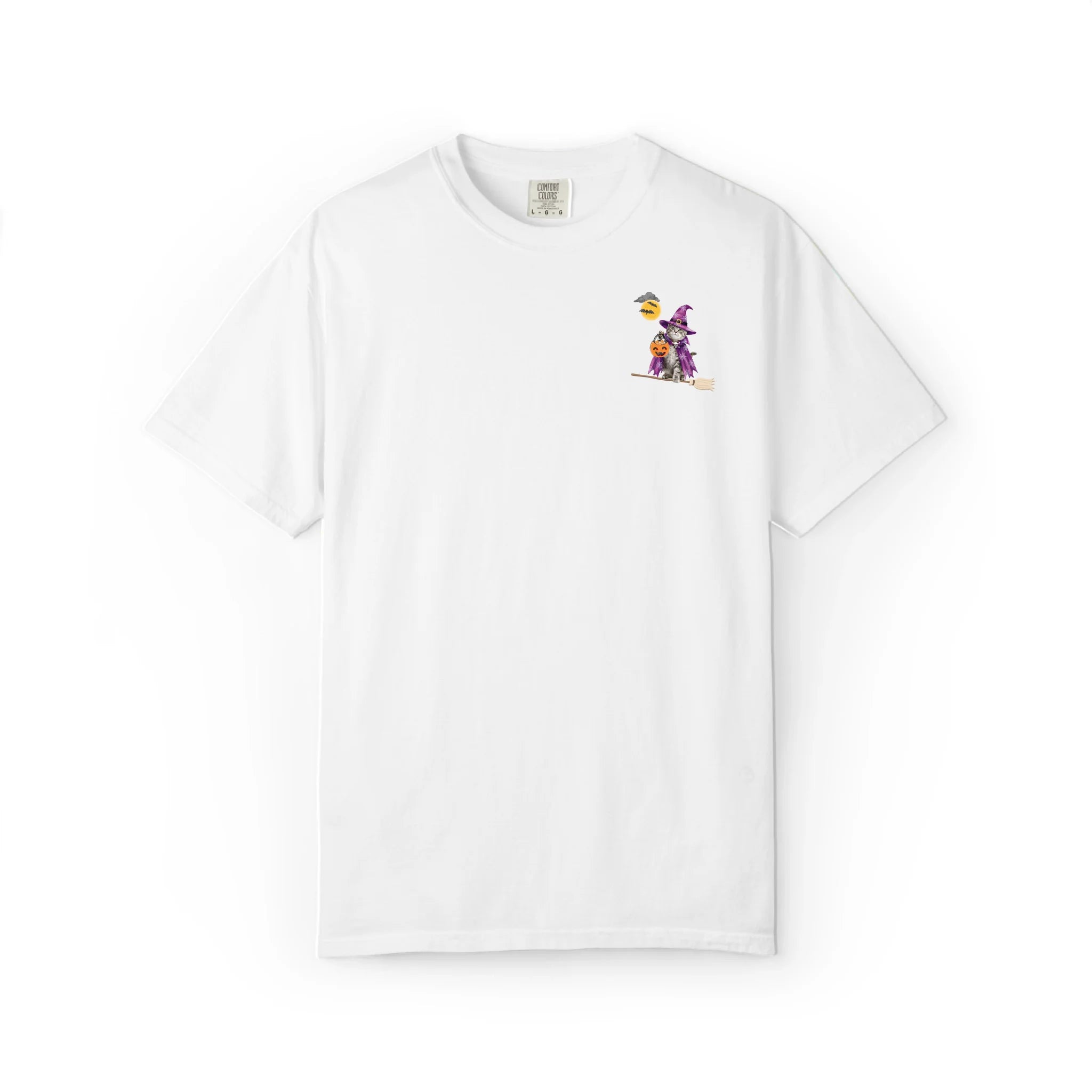 Custom Halloween Purple Witch Hat Pet T-Shirt