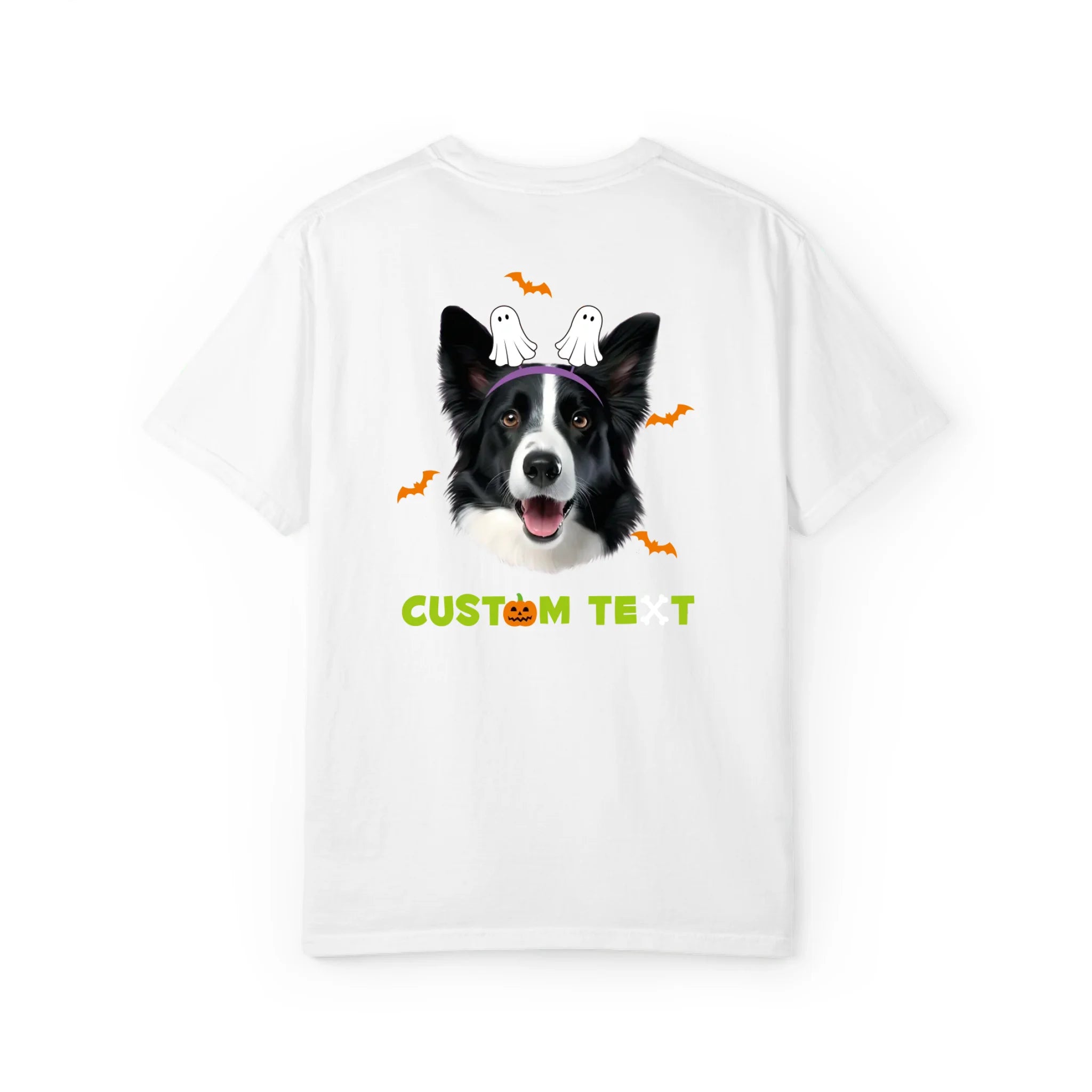 Custom Halloween Ghost Headband Pet T-Shirt