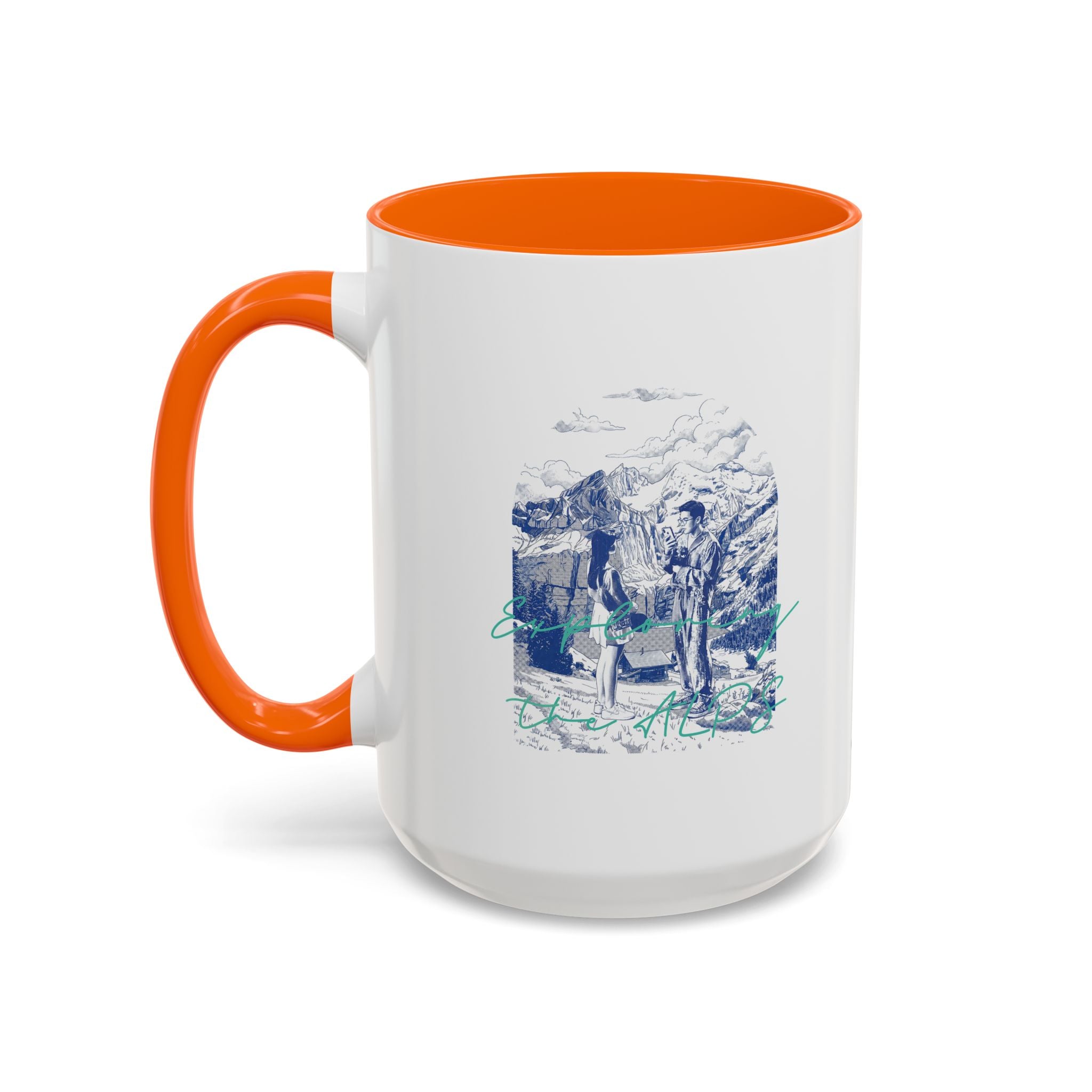 Explore The Alps Travel Mug - Mountain Adventure Coffee Cup