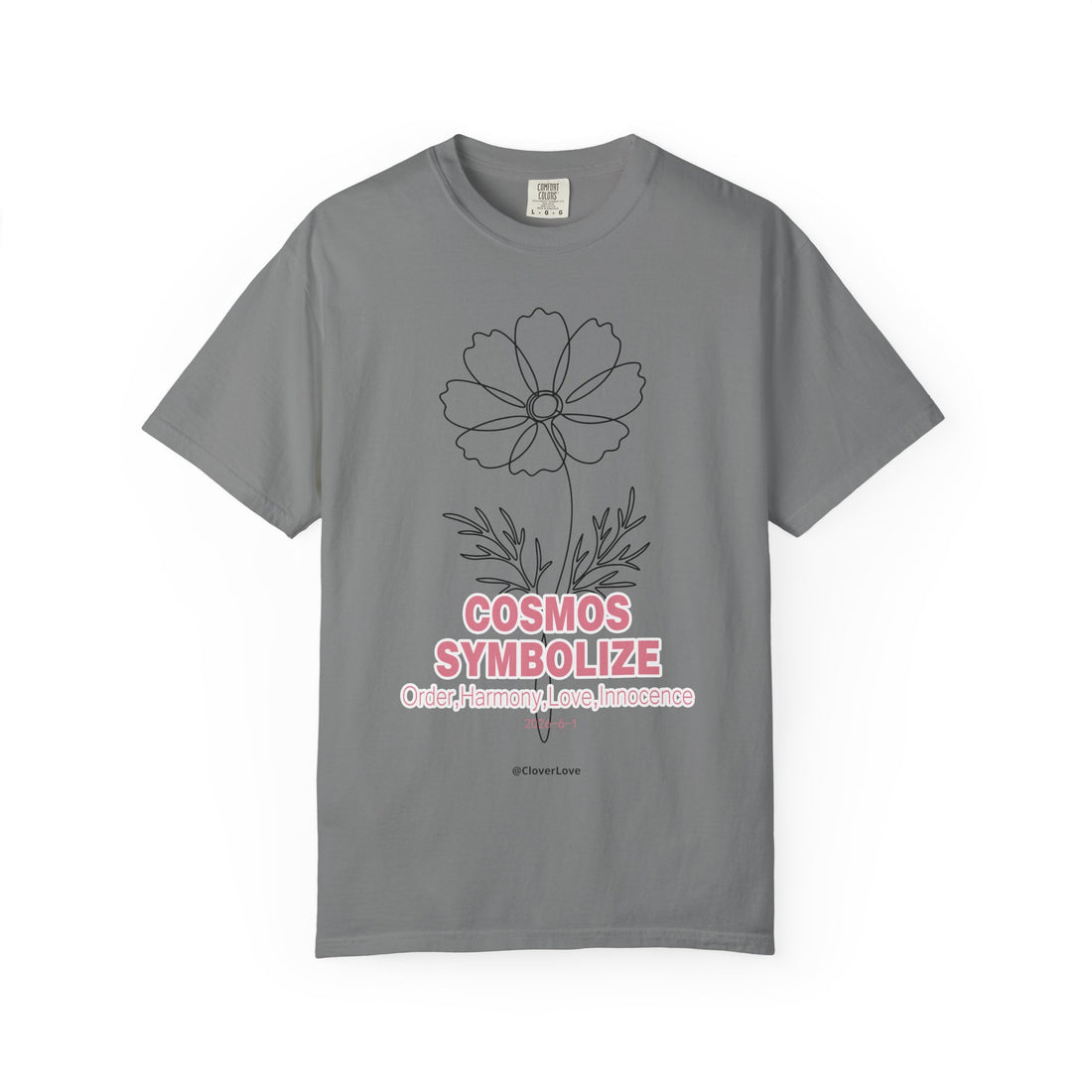 Cosmos Flower T-Shirt - Botanical Graphic Shirt for Flower Lovers