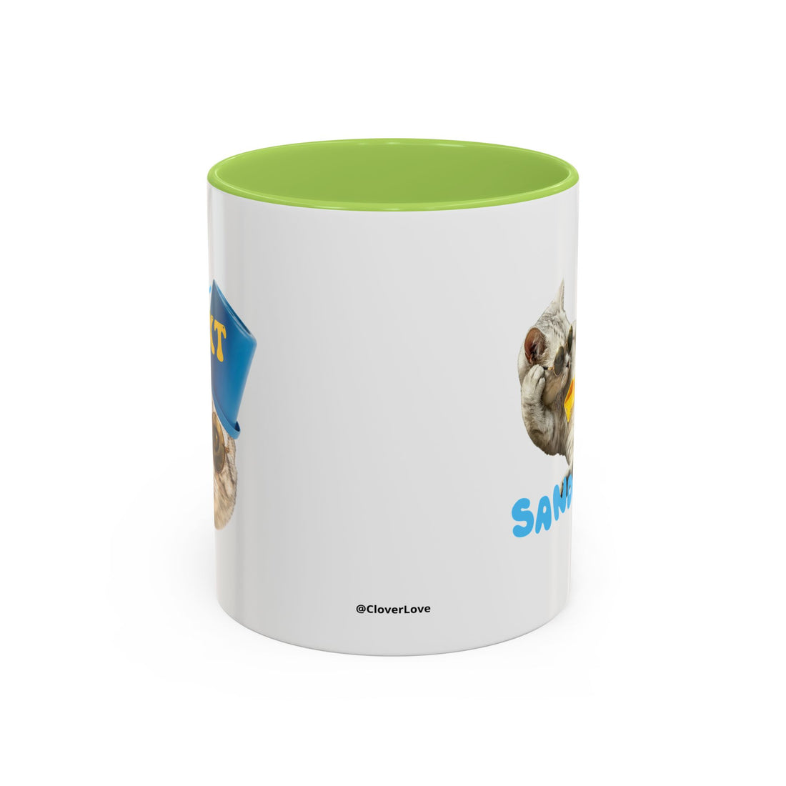 Lustige Sommerkatzen-Tasse | Personalisierte Strandkatzen-Kaffeetasse mit individuellem Text