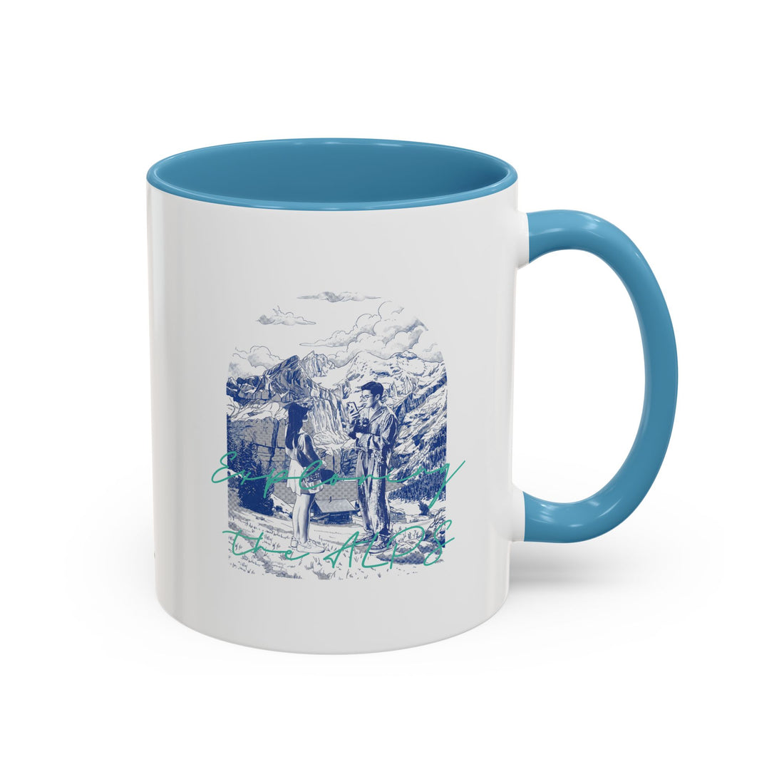 Explore The Alps Travel Mug - Mountain Adventure Coffee Cup