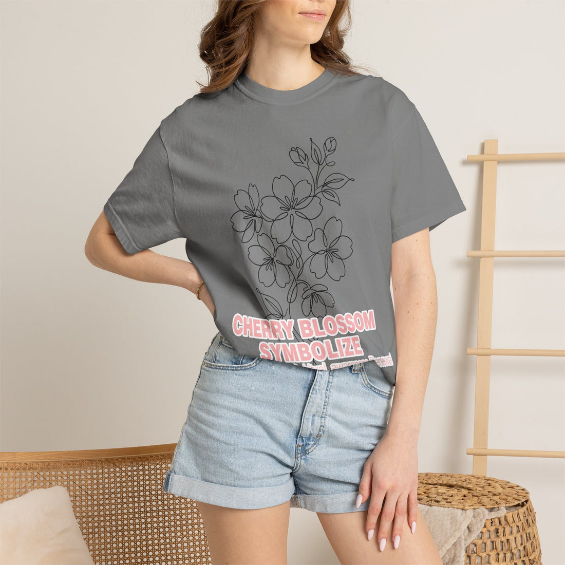 Cherry Blossom Flower T-Shirt - Sakura Botanical Graphic Shirt