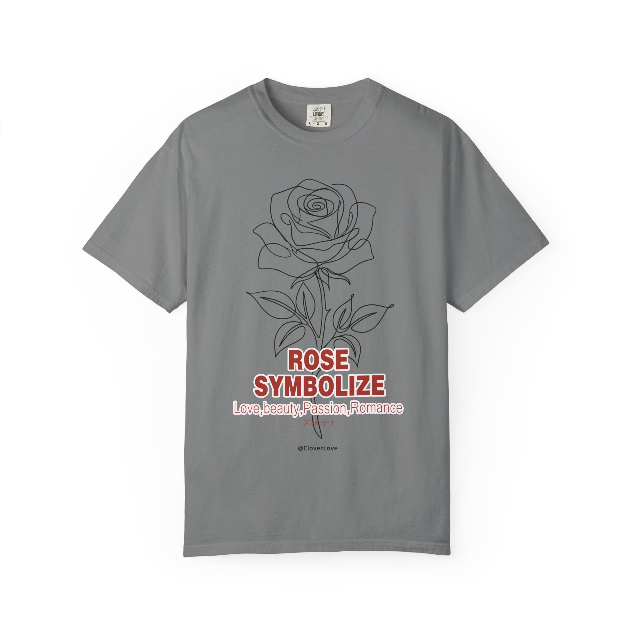 Rose Flower T-Shirt - Romantic Botanical Graphic Shirt for Flower Lovers