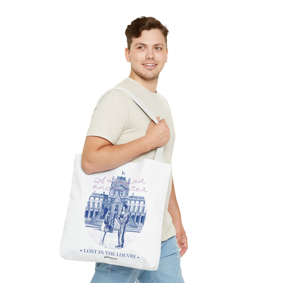 Louvre Paris Tote Bag | Vintage Museum Travel Canvas Bag