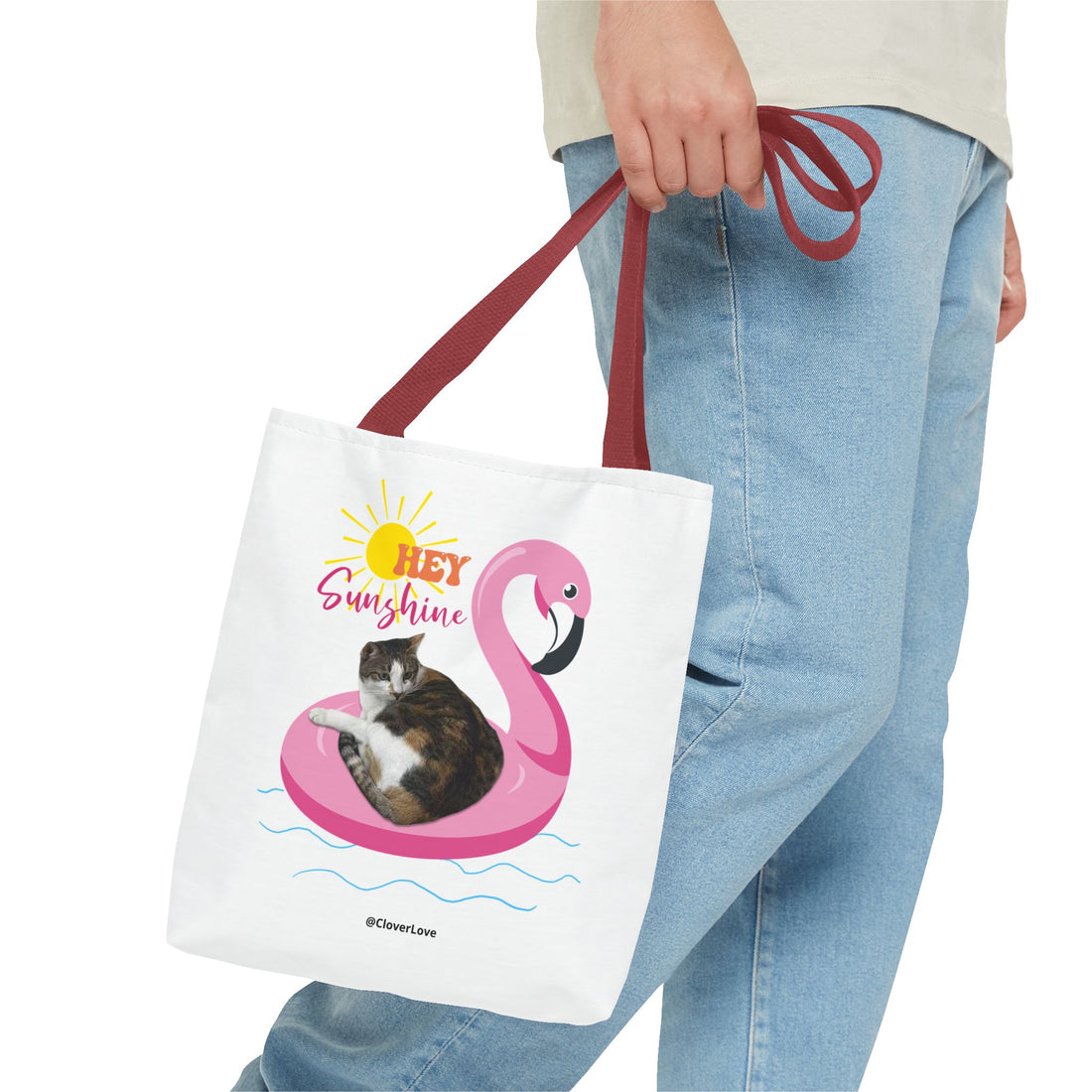 Custom Cat Tote Bag | Personalized Pet Photo Summer Bag